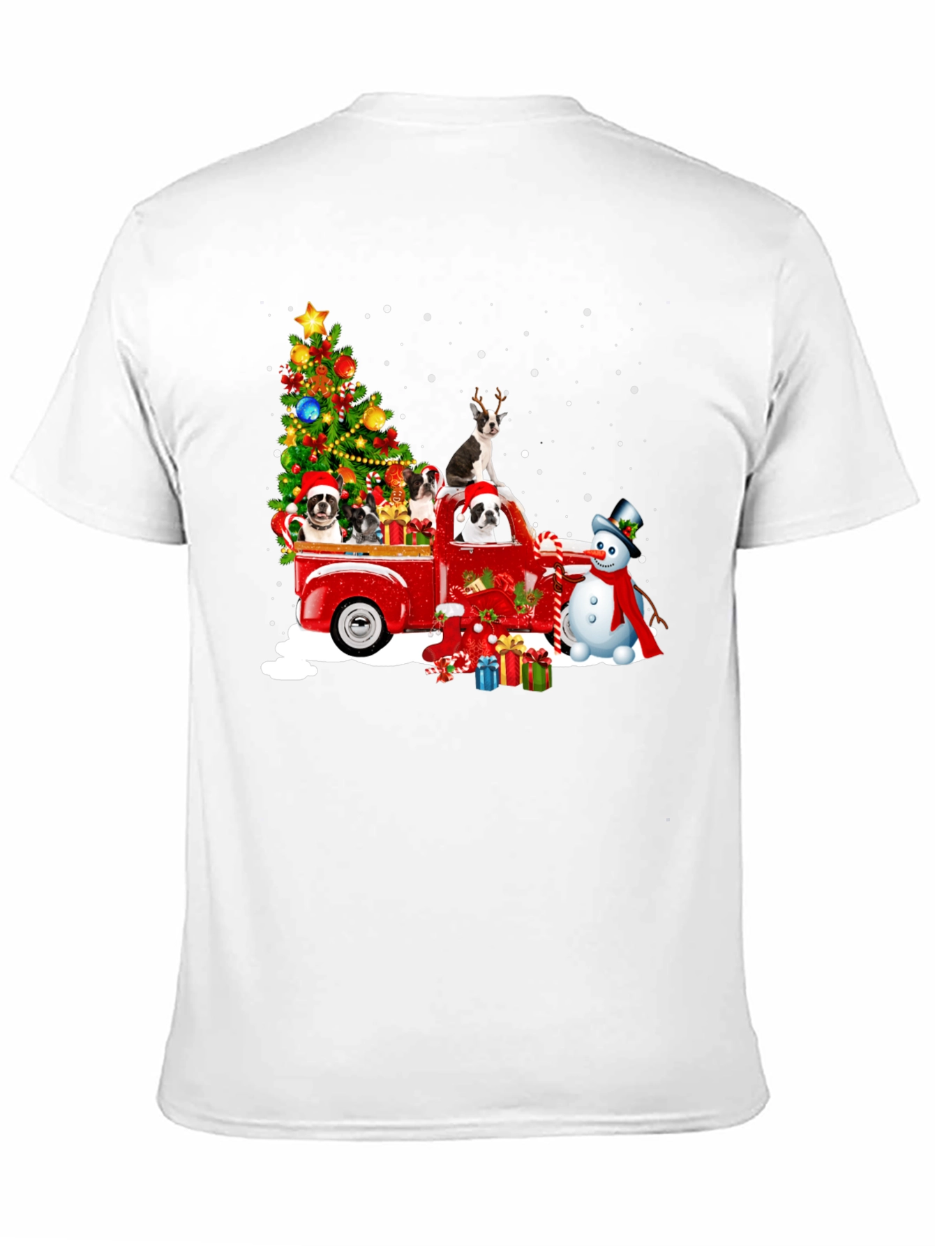 Christmas Dogs in Truck T-Shirt