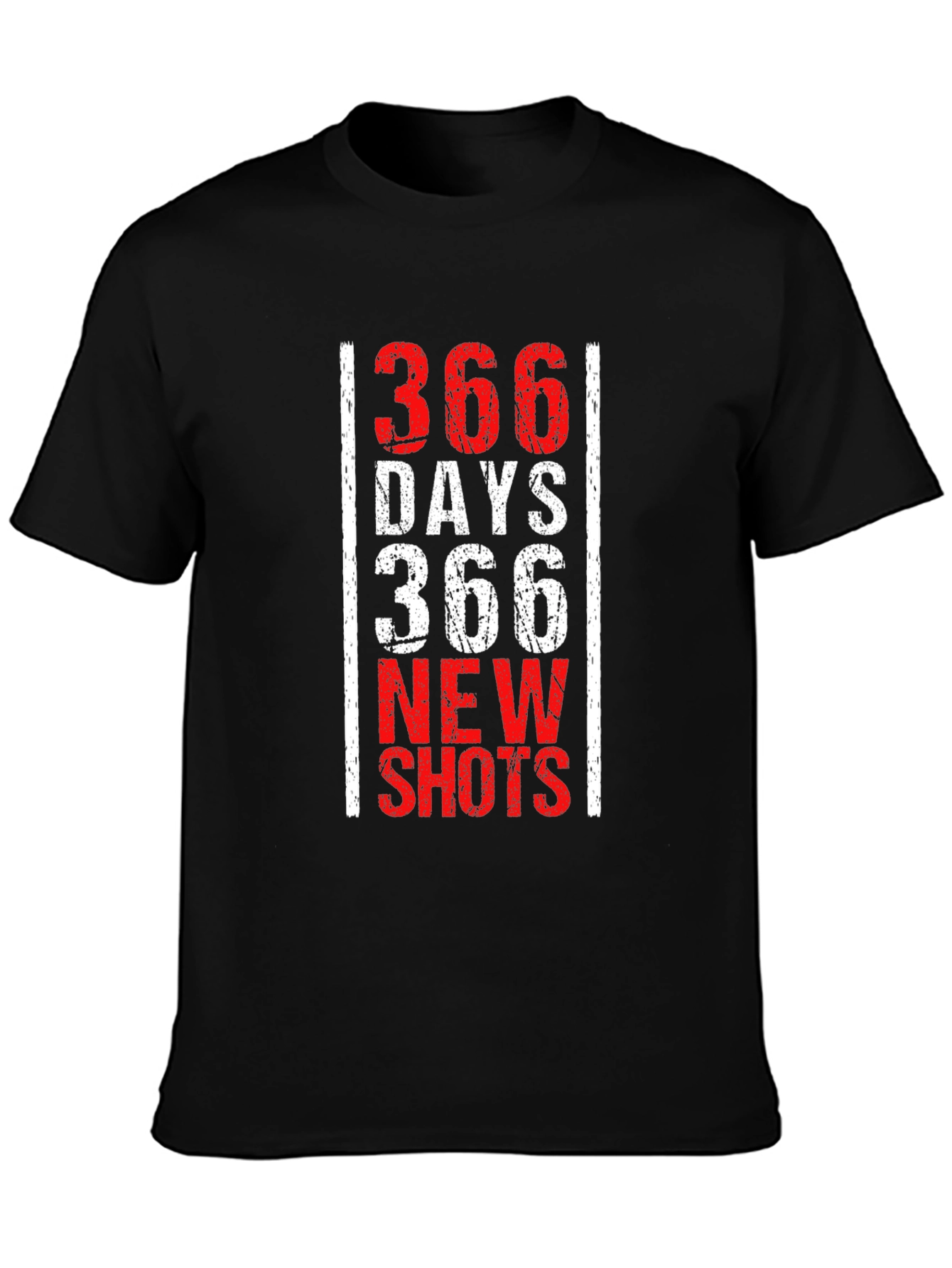 366 Days New Shots Black Graphic Tee