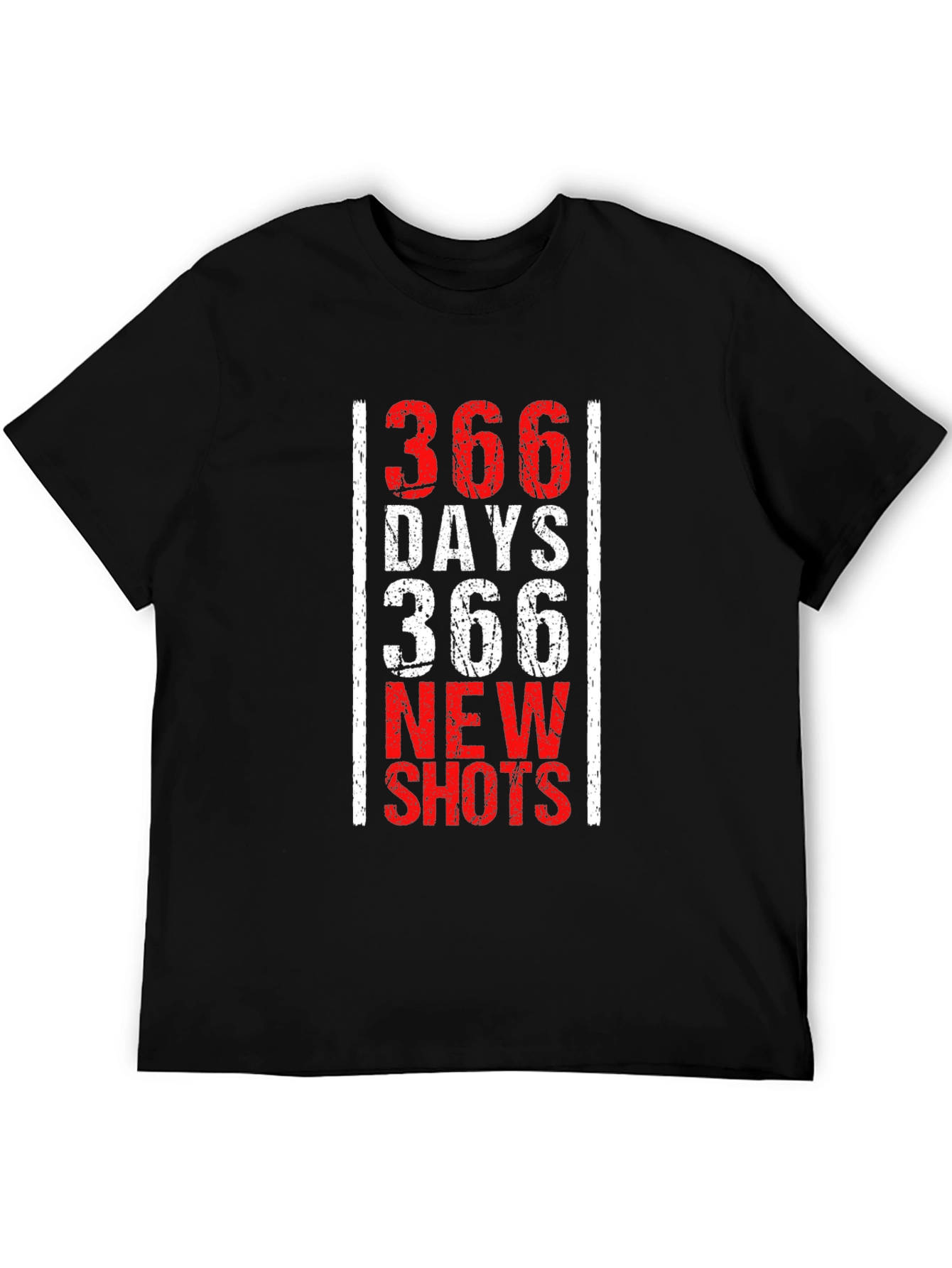 366 Days New Shots Black Graphic Tee