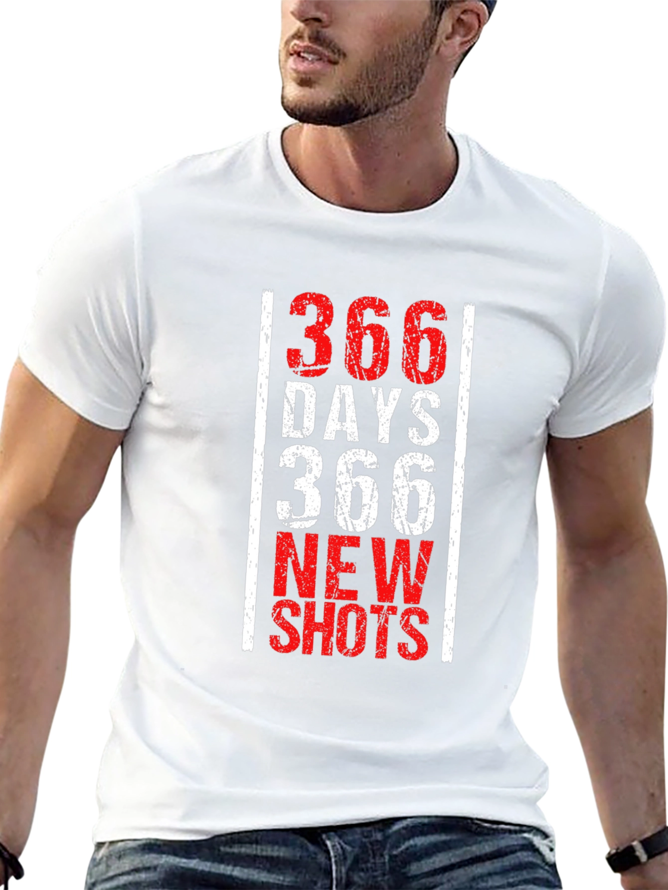 366 Days New Shots Black Graphic Tee