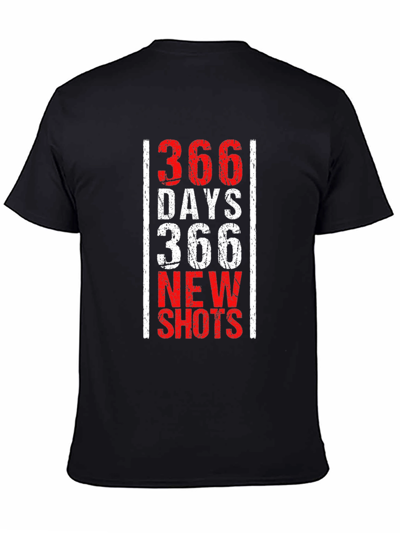 366 Days New Shots Black Graphic Tee
