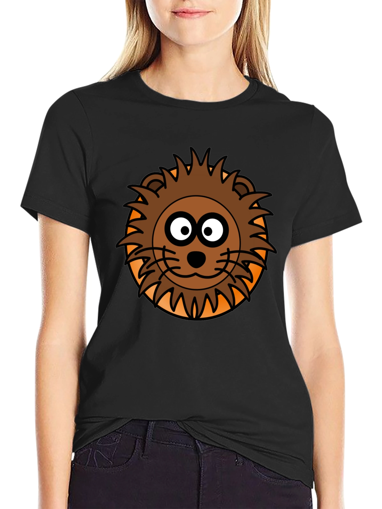 Lion Graphic Black T-Shirt for Men