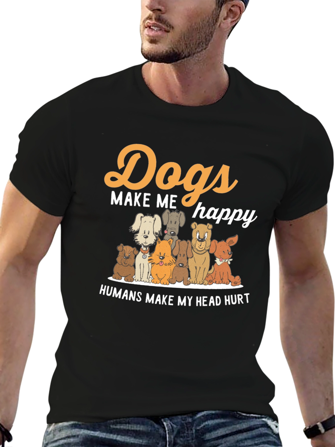 Dogs Make Me Happy T-Shirt