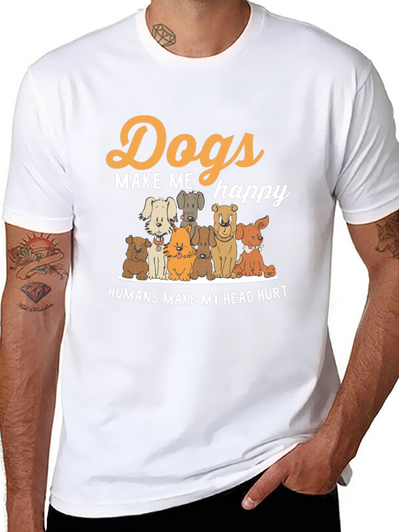 Dogs Make Me Happy T-Shirt