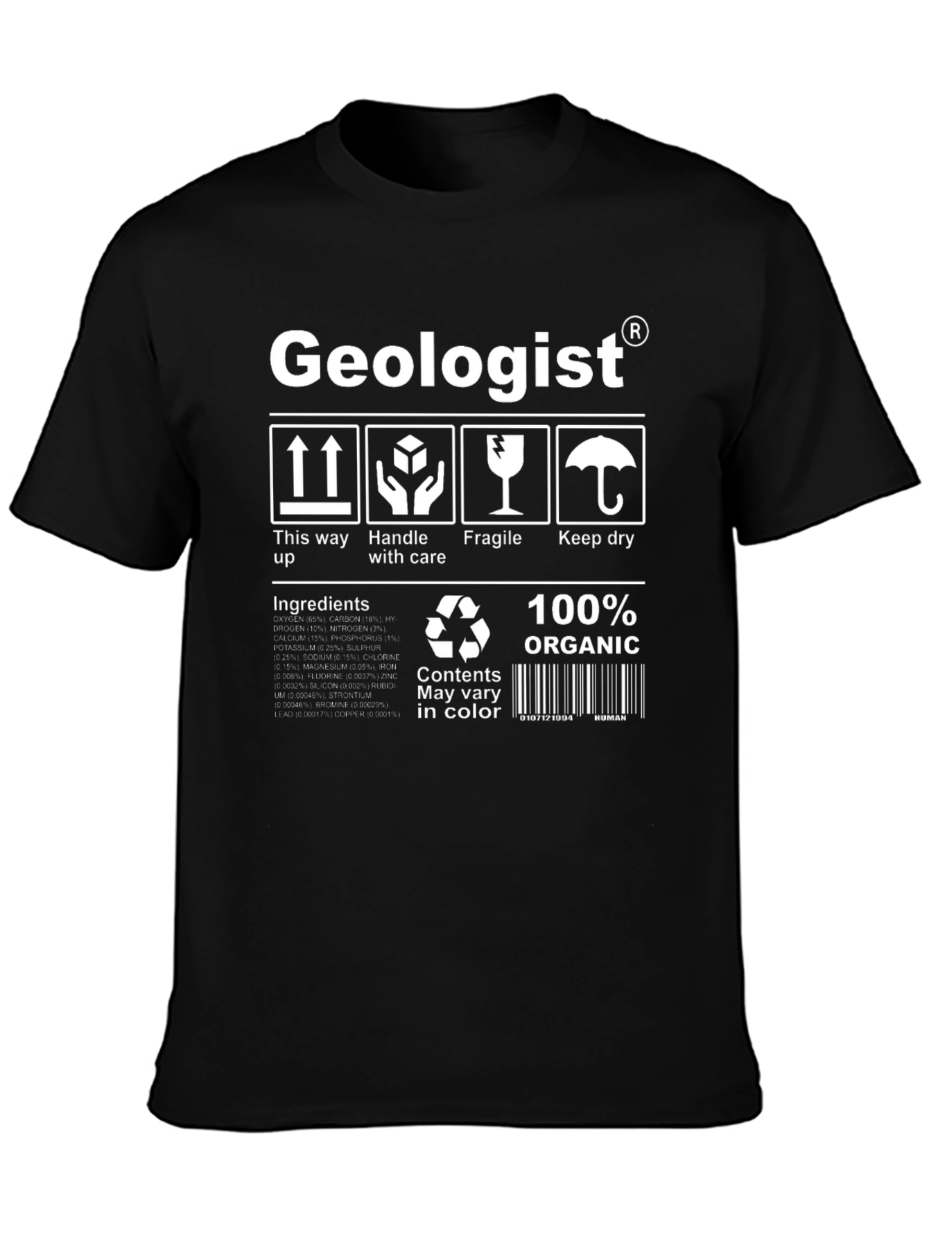 Geologist Organic Cotton T-Shirt - Funny Science Tee