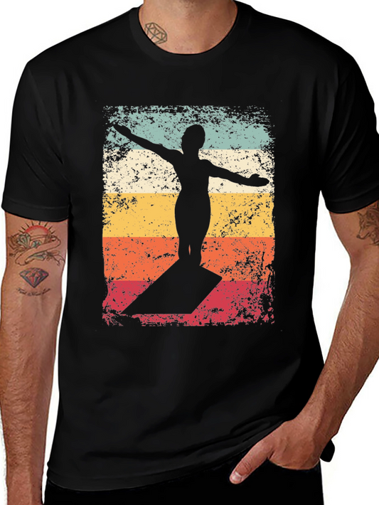 Vintage Style Gymnastics Silhouette T-Shirt