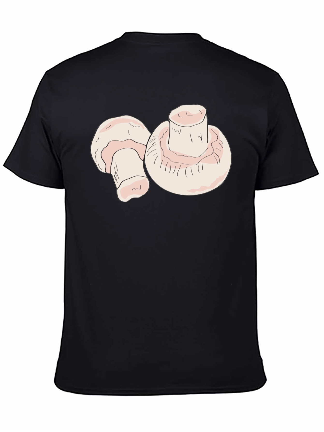 Mushroom Graphic Black T-Shirt