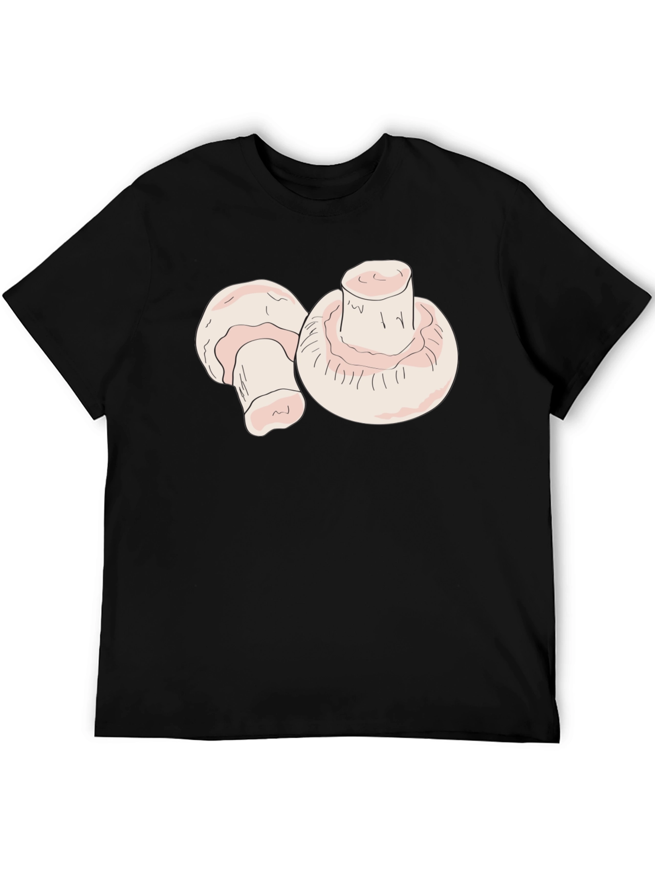 Mushroom Graphic Black T-Shirt