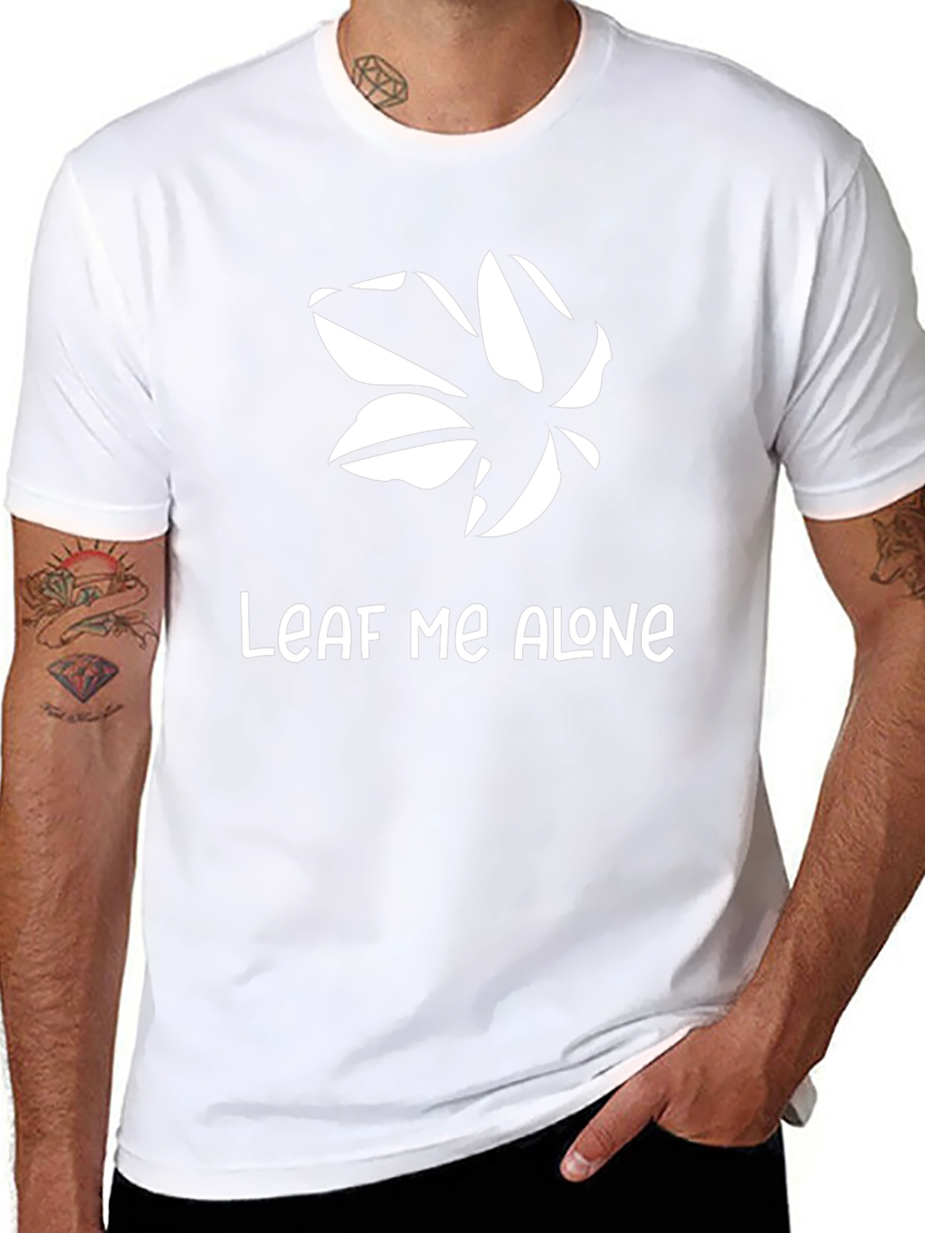 Leaf Me Alone T-Shirt - Funny Graphic Tee