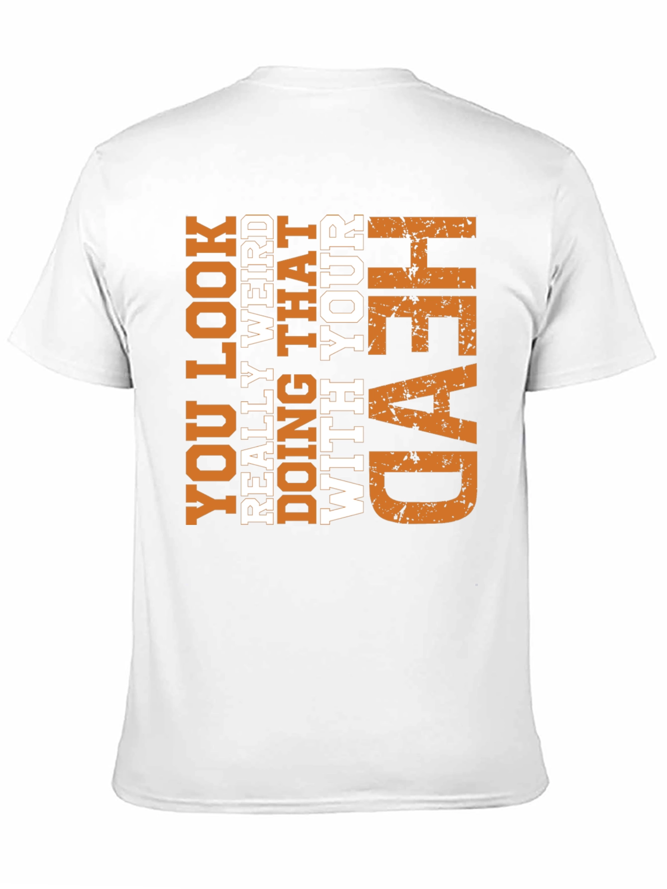 Funny Weird Head Graphic Tee - Novelty T-Shirt