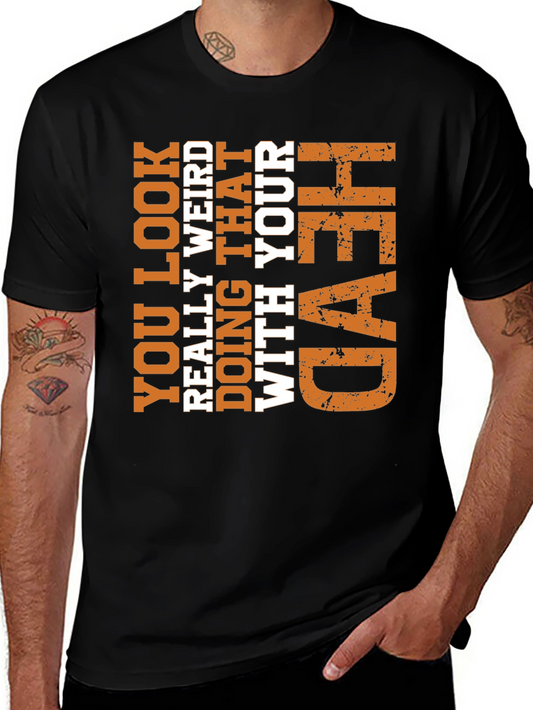 Funny Weird Head Graphic Tee - Novelty T-Shirt