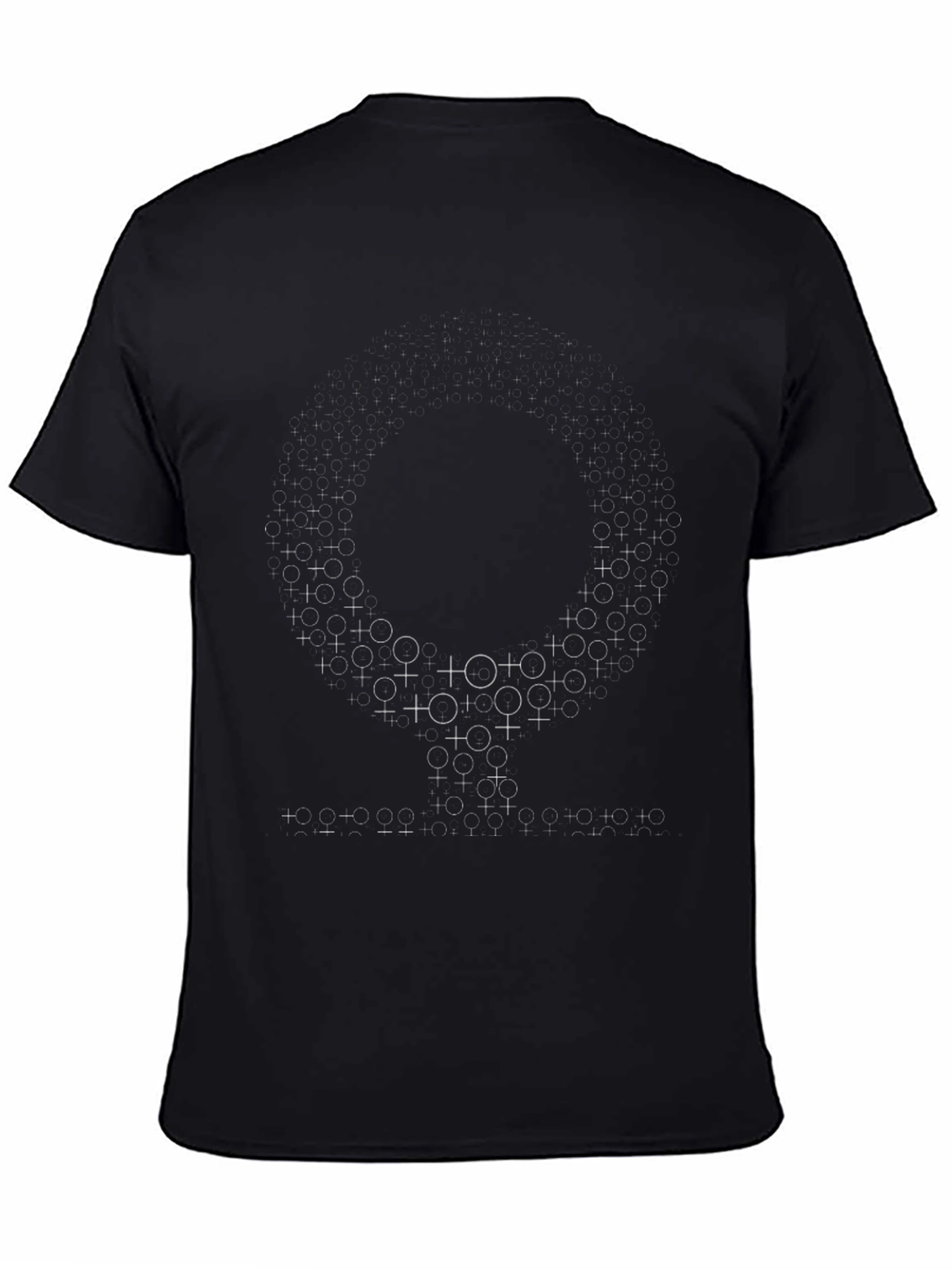 Black T-Shirt with Female Symbol Design