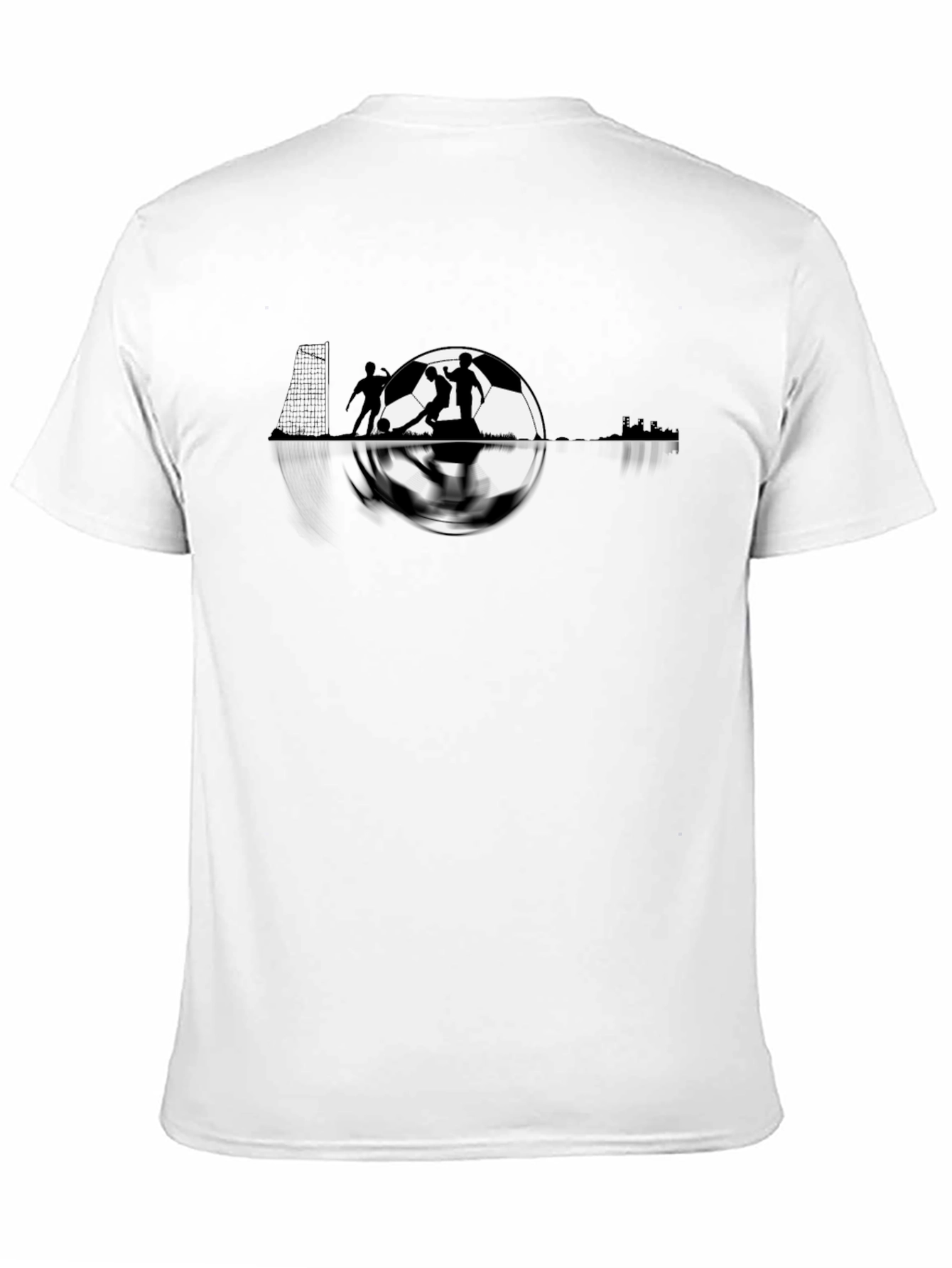 Soccer Graphic Tee - Black Cotton T-Shirt