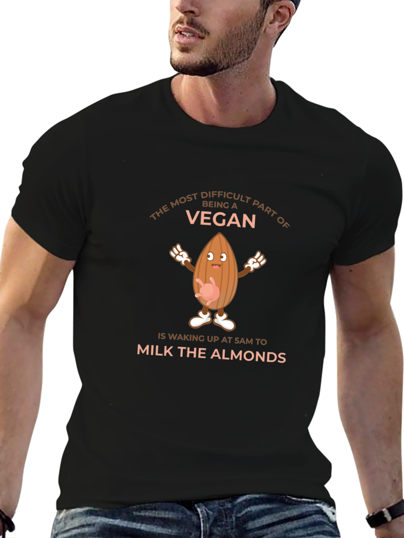 Funny Vegan T-Shirt - Milk the Almonds Tee