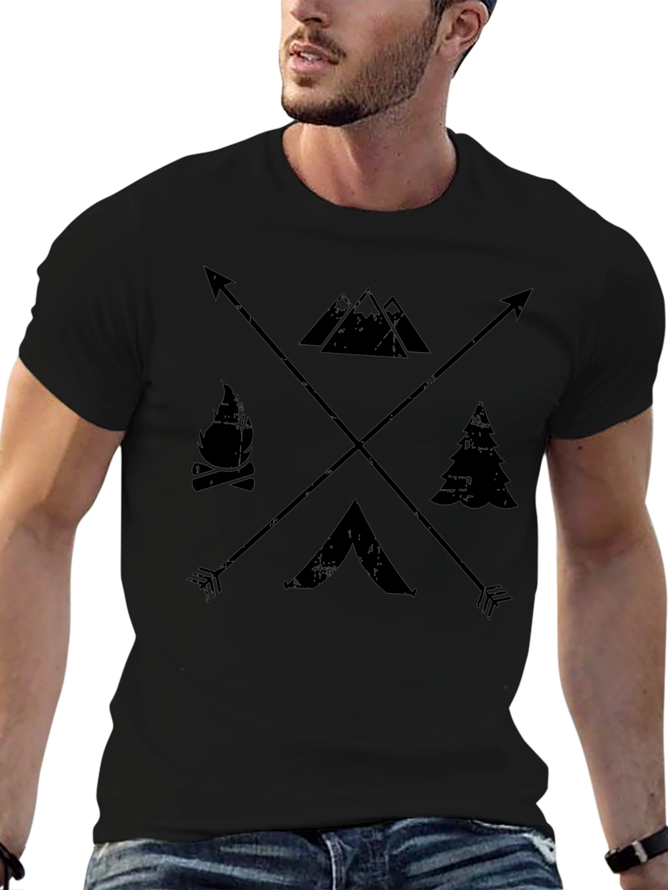 Outdoor Adventure Graphic T-Shirt Camping Nature