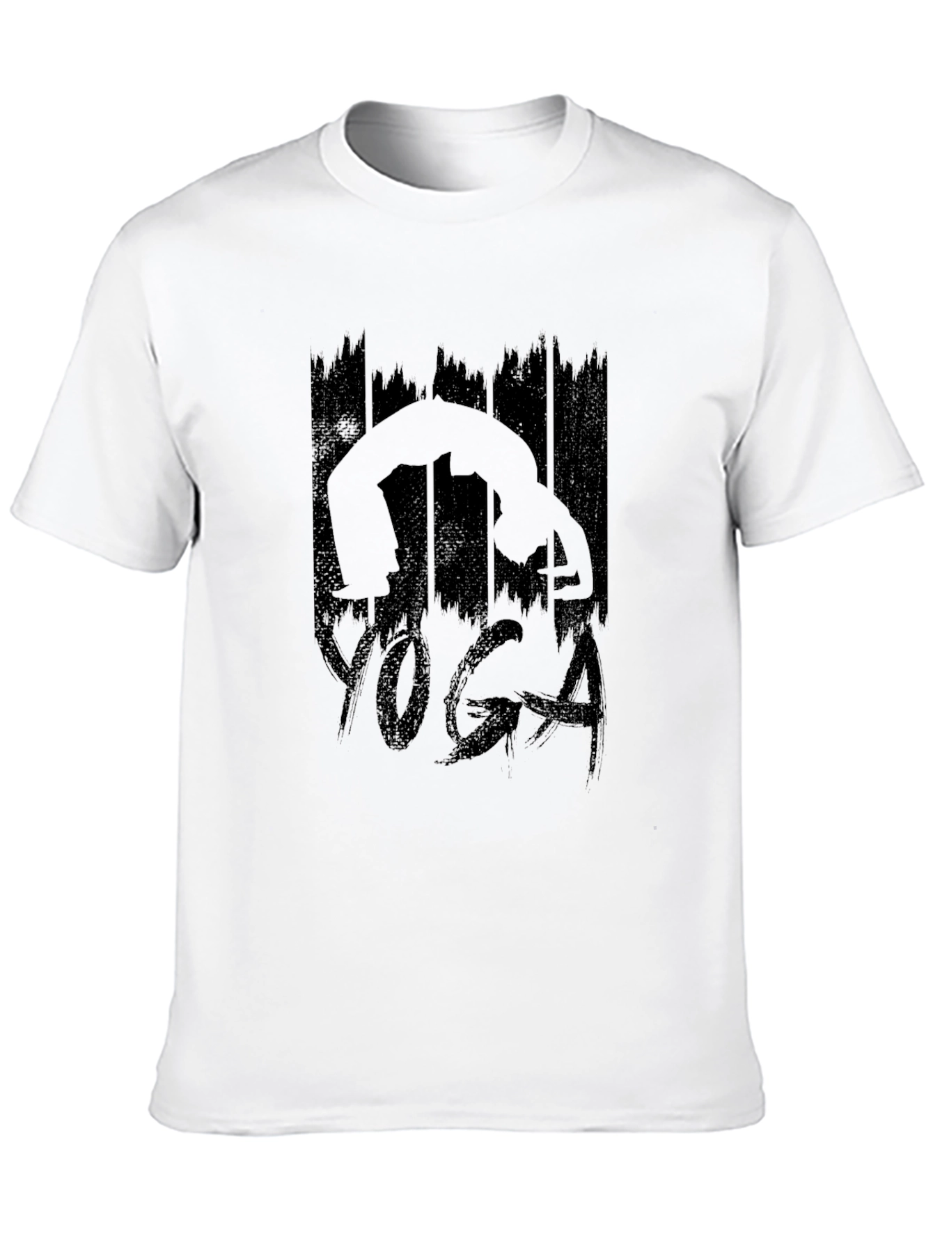 Yoga Silhouette Graphic Black T-Shirt