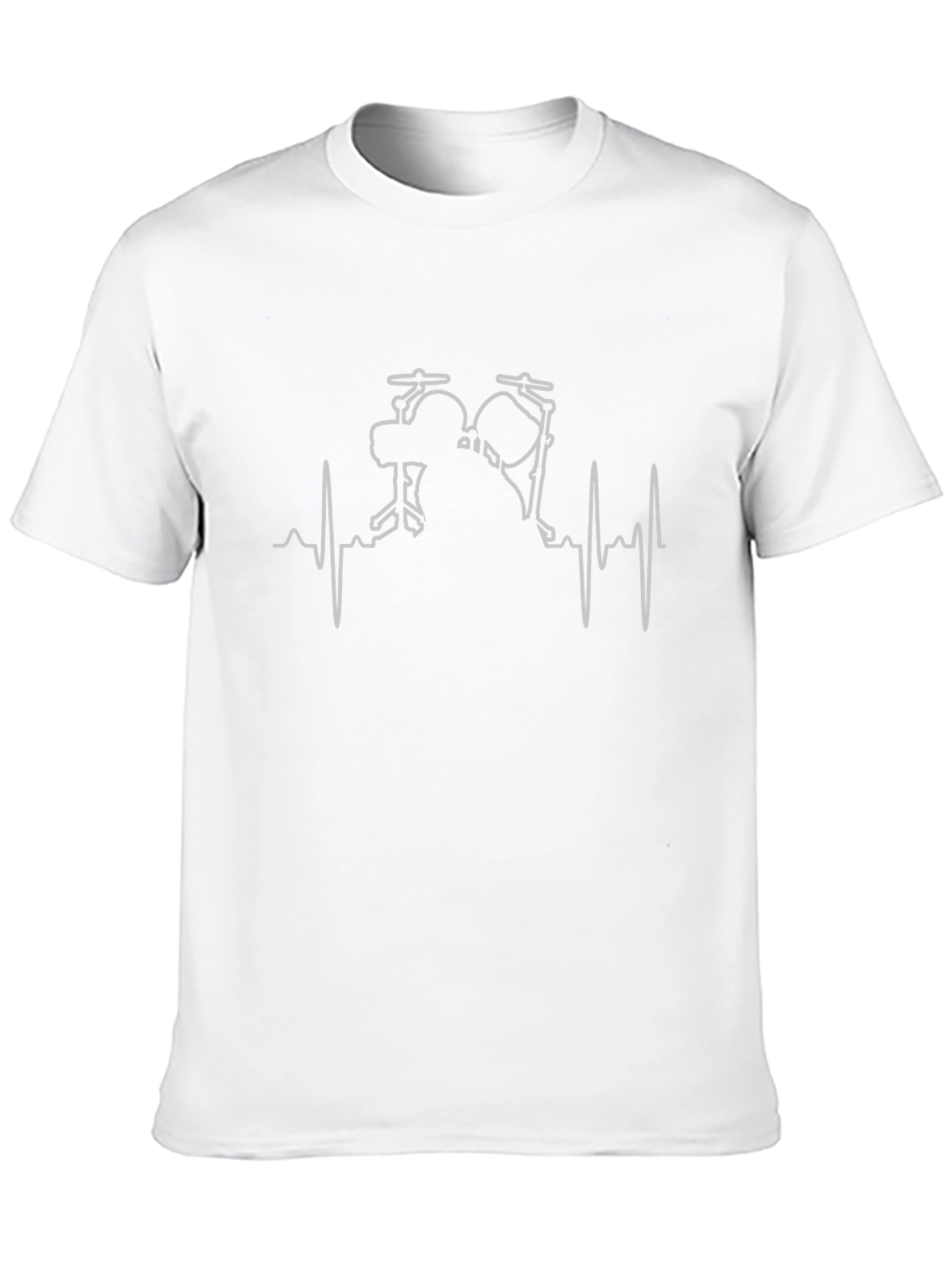 Drummer Heartbeat T-Shirt - Music Lover Tee