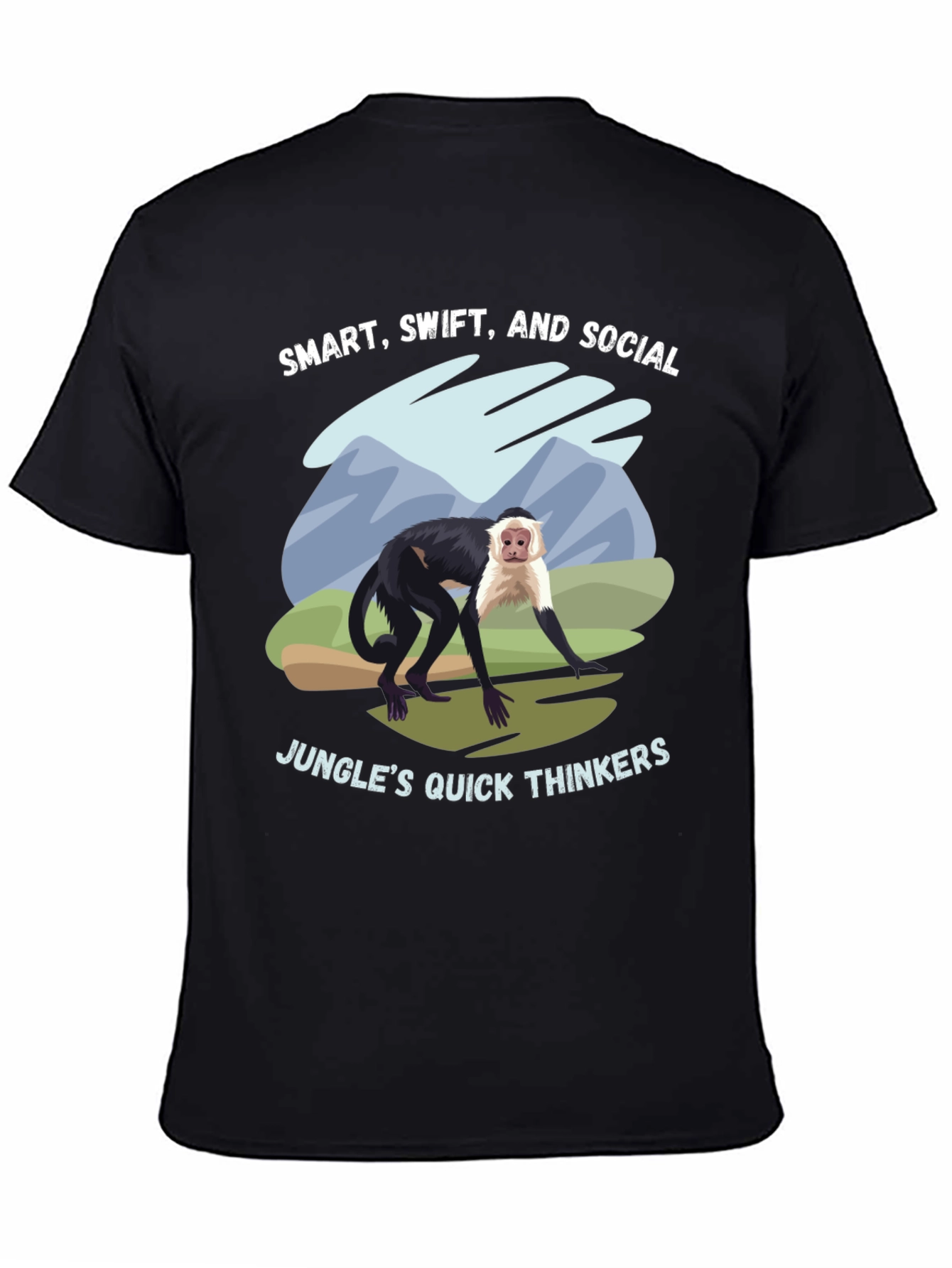 Smart Swift and Social Monkey Graphic T-Shirt