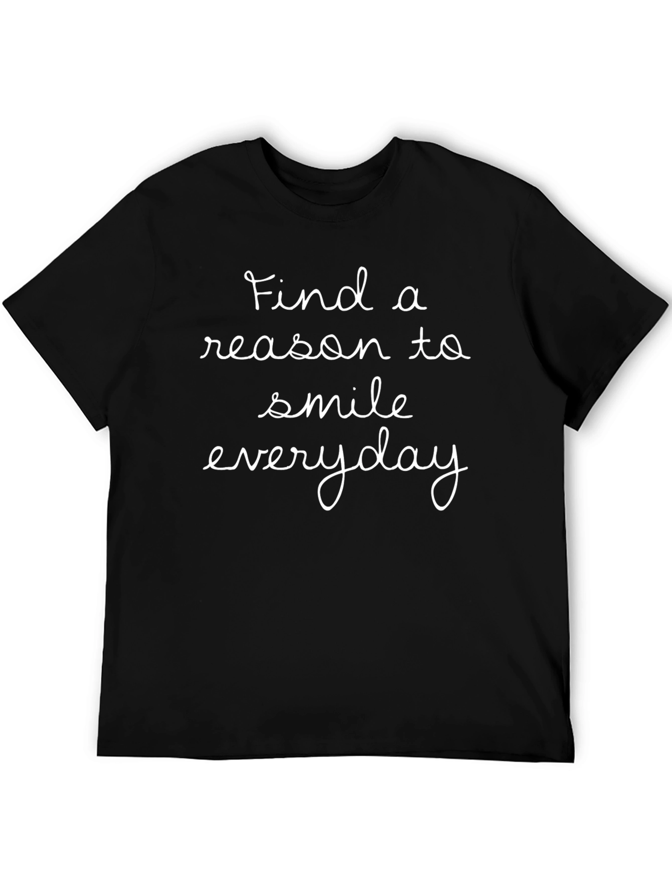 Inspirational Everyday Smile Black T-Shirt