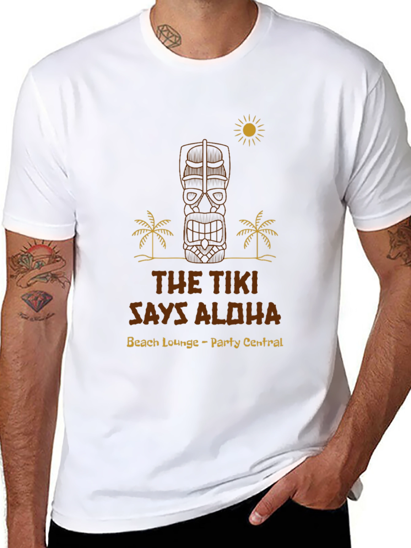 The Tiki Says Aloha Graphic T-Shirt