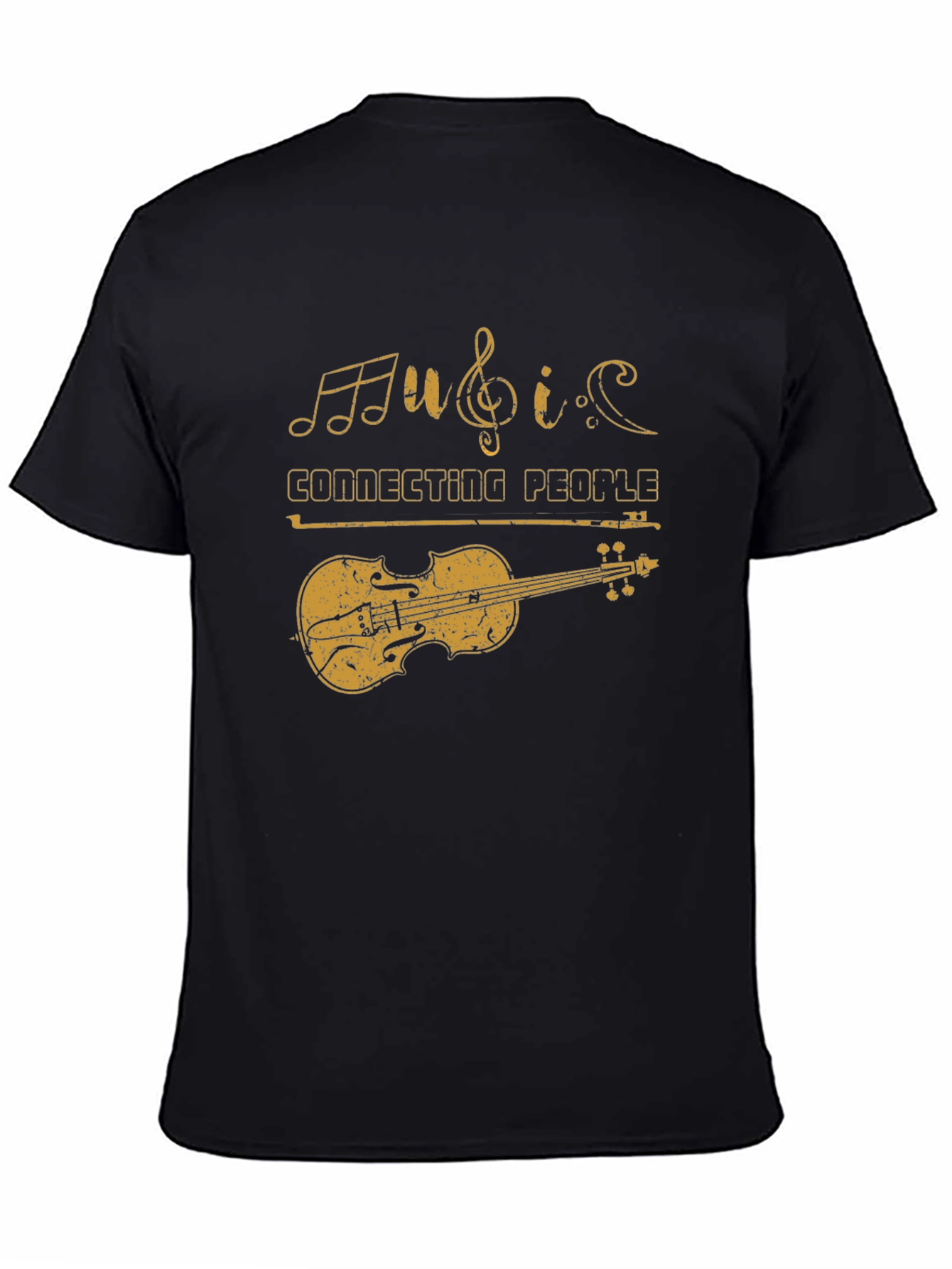 Music Connecting People Violin Graphic Tee