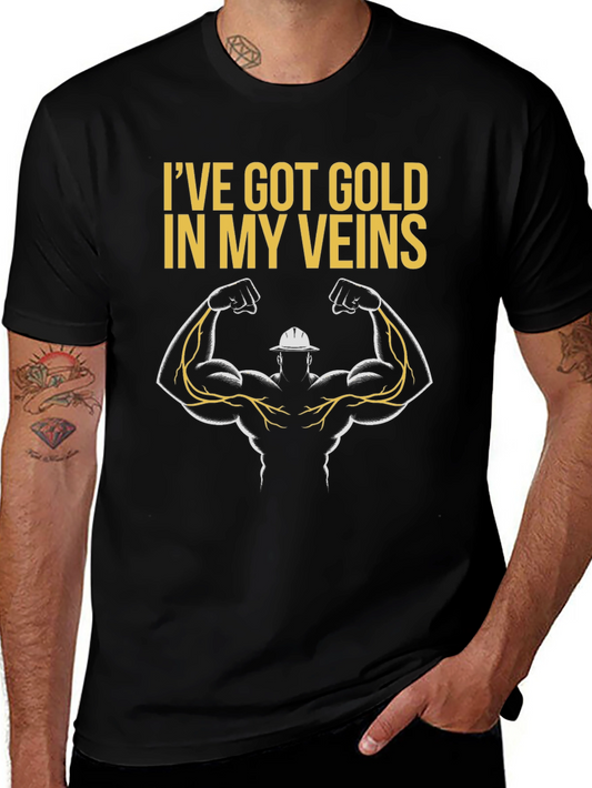 Gold Veins T-Shirt - Electrician Gift