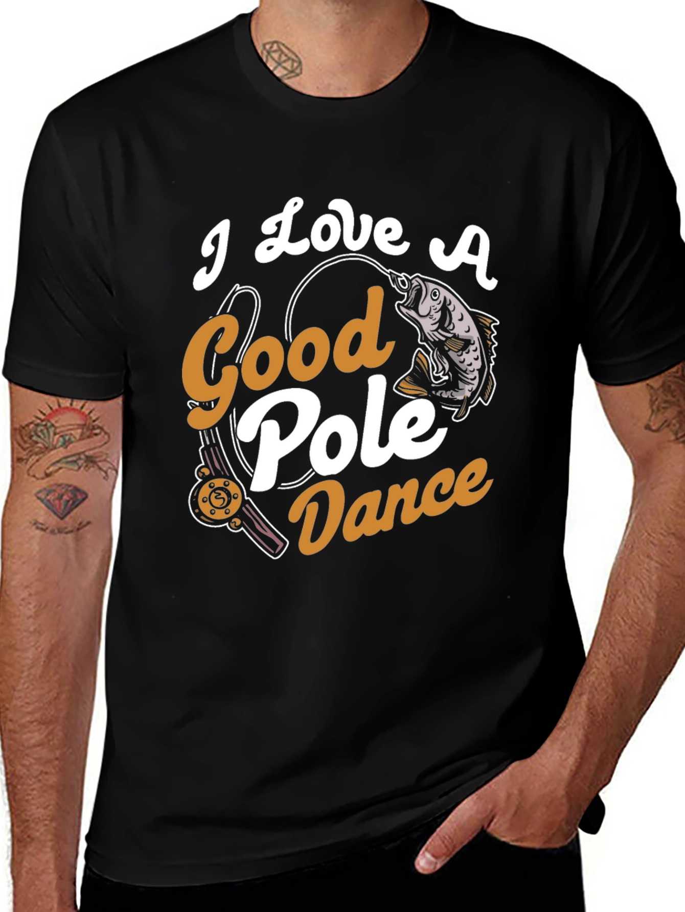 I Love A Good Pole Dance Fishing Graphic Tee