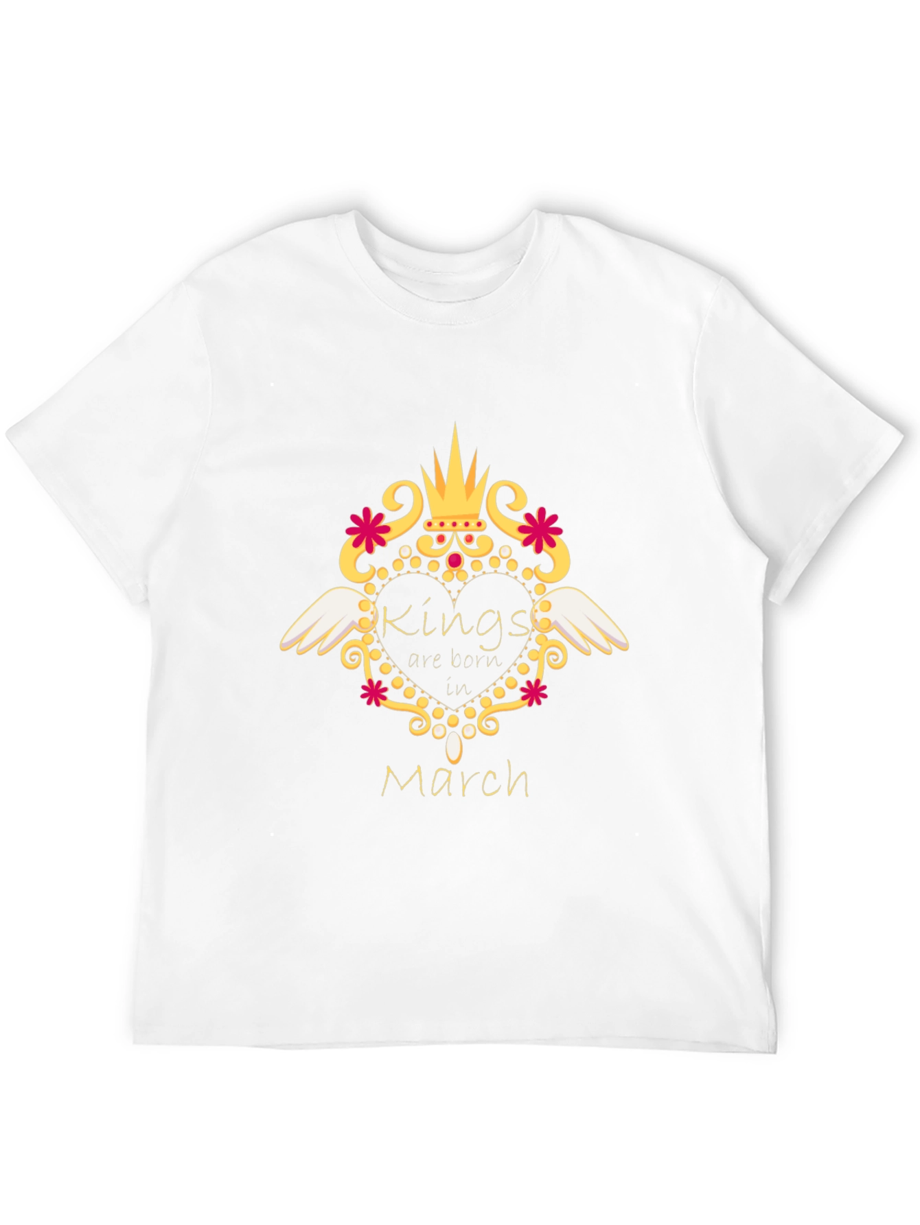 Kings Born in March Black T-Shirt