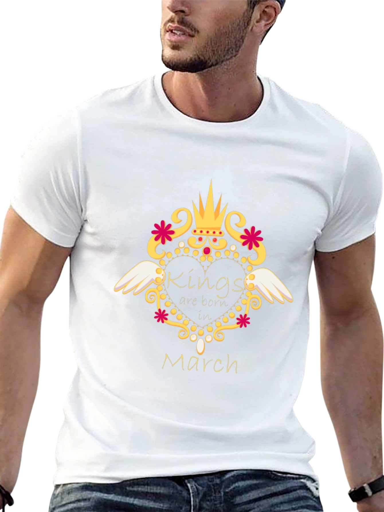 Kings Born in March Black T-Shirt