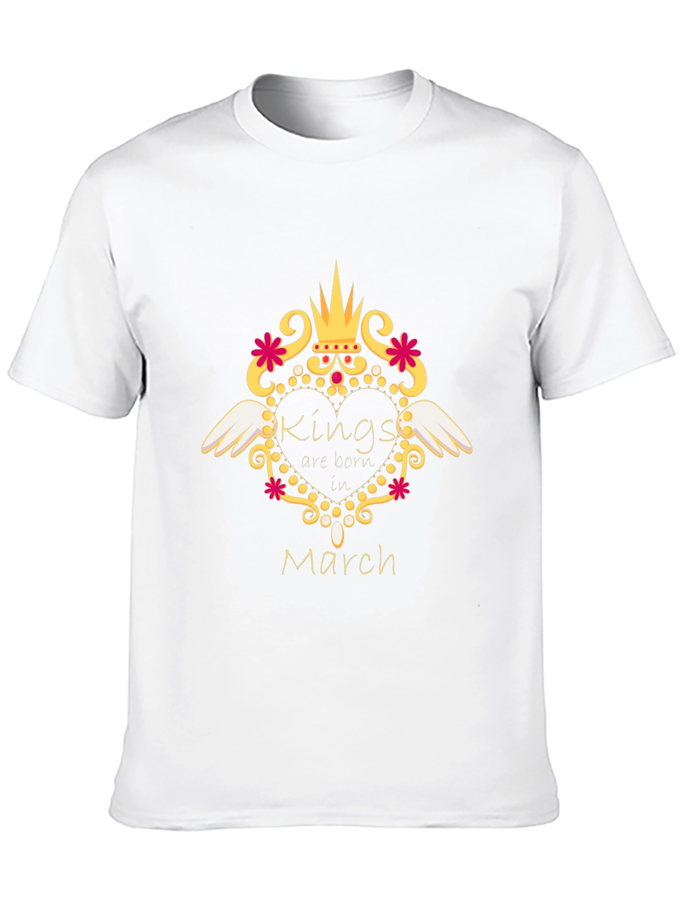 Kings Born in March Black T-Shirt