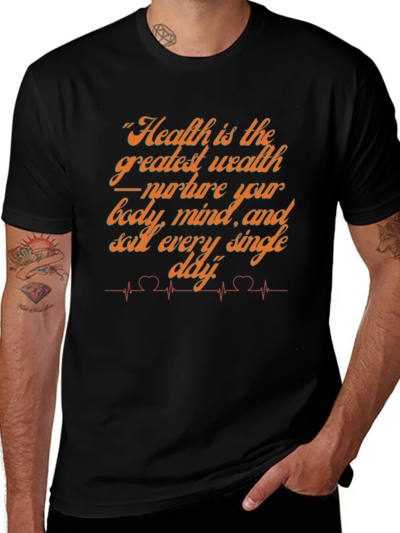 Health is Wealth Graphic Tee - Nurture Your Body