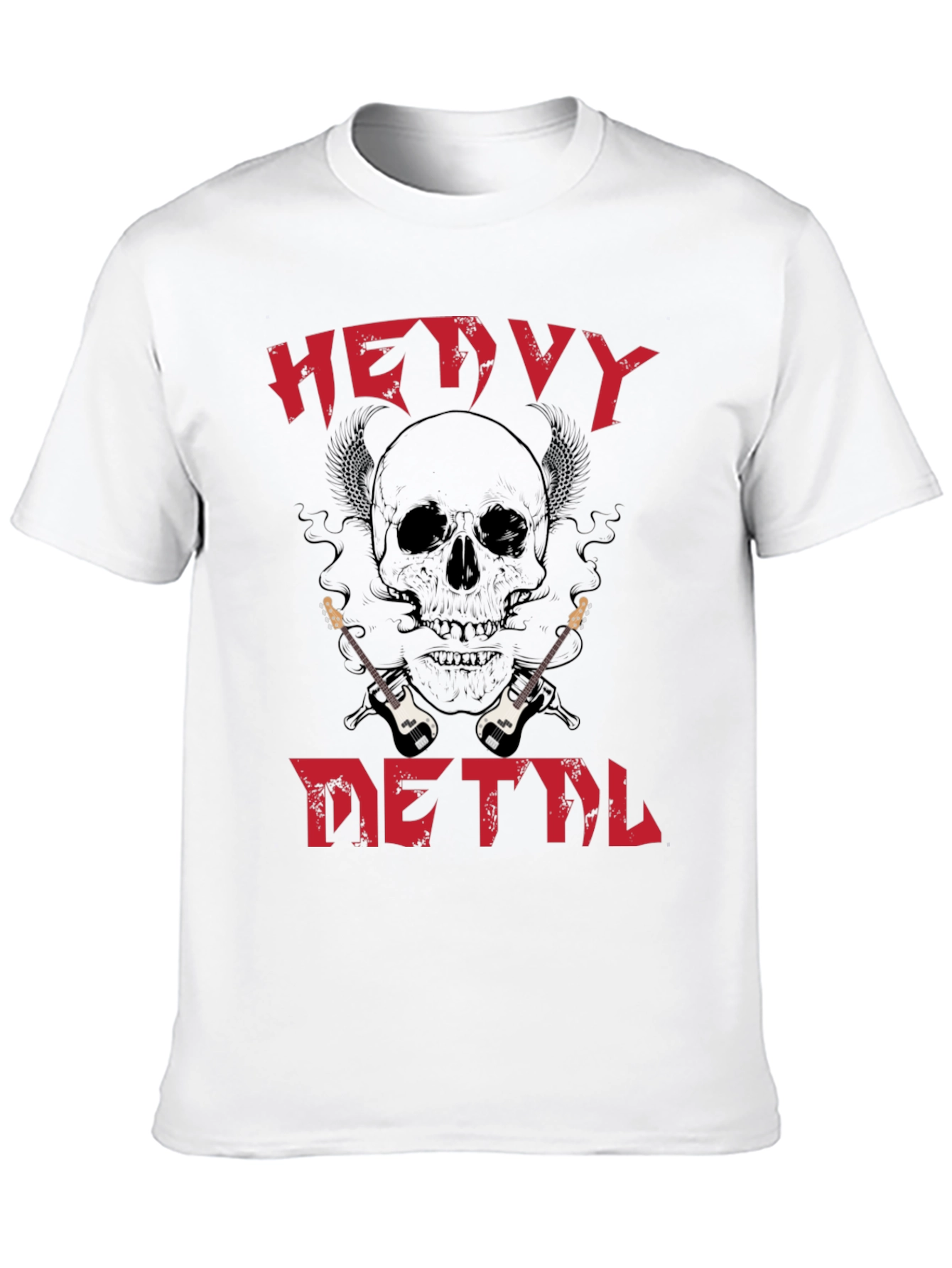 Heavy Metal Skull Guitar T-Shirt