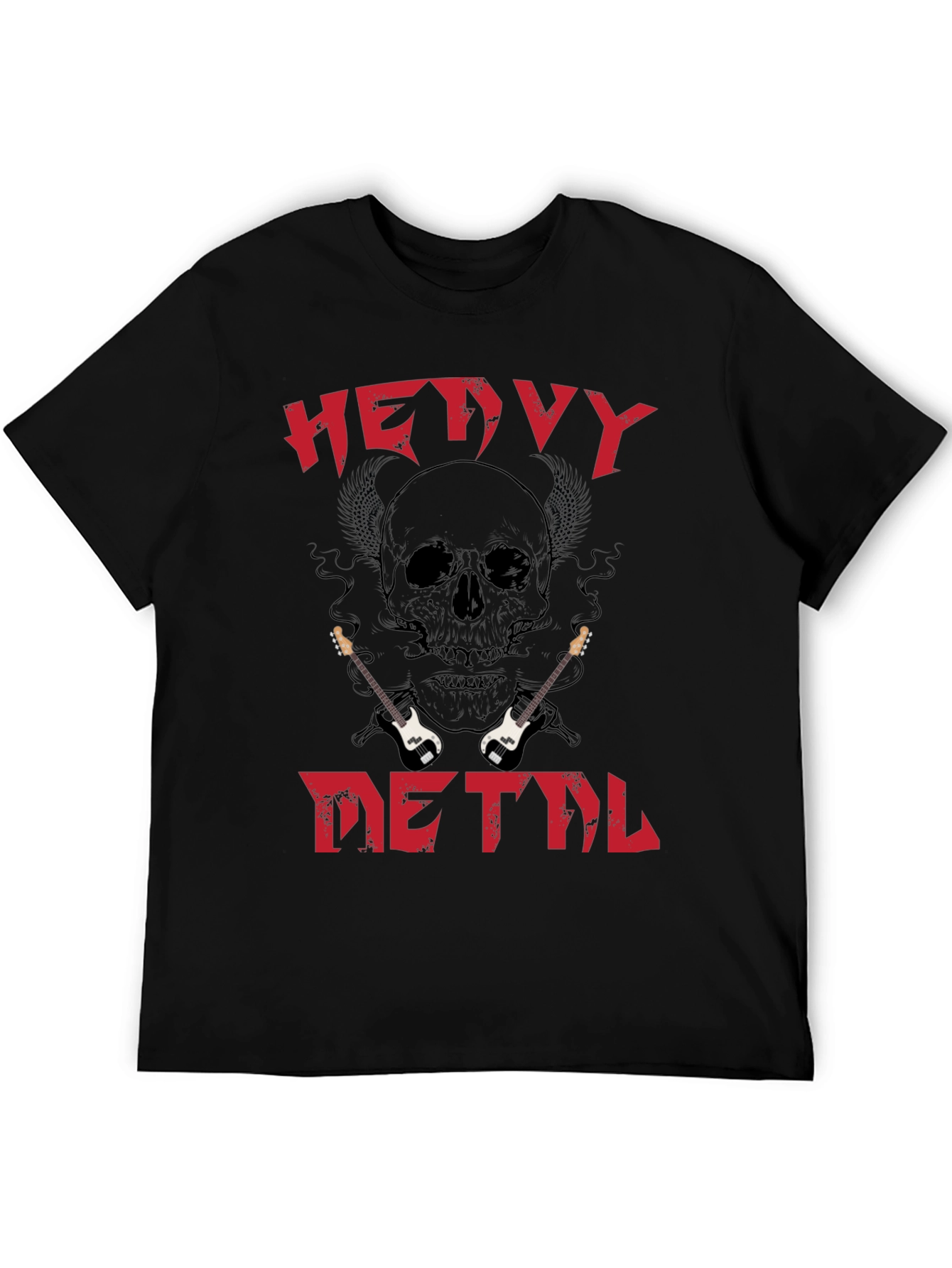 Heavy Metal Skull Guitar T-Shirt