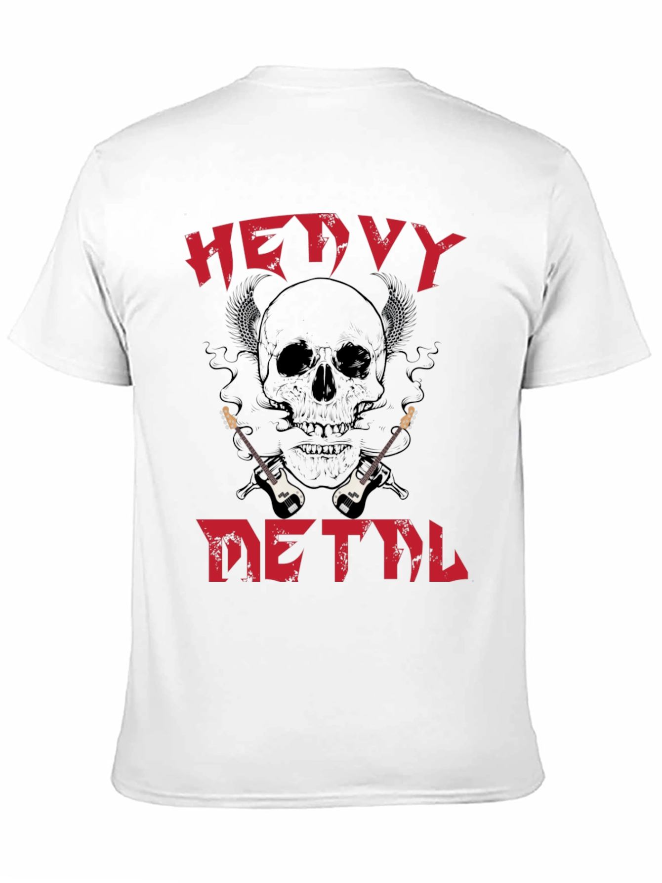 Heavy Metal Skull Guitar T-Shirt