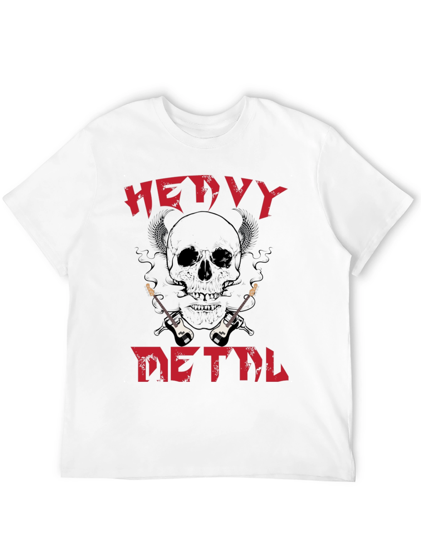 Heavy Metal Skull Guitar T-Shirt