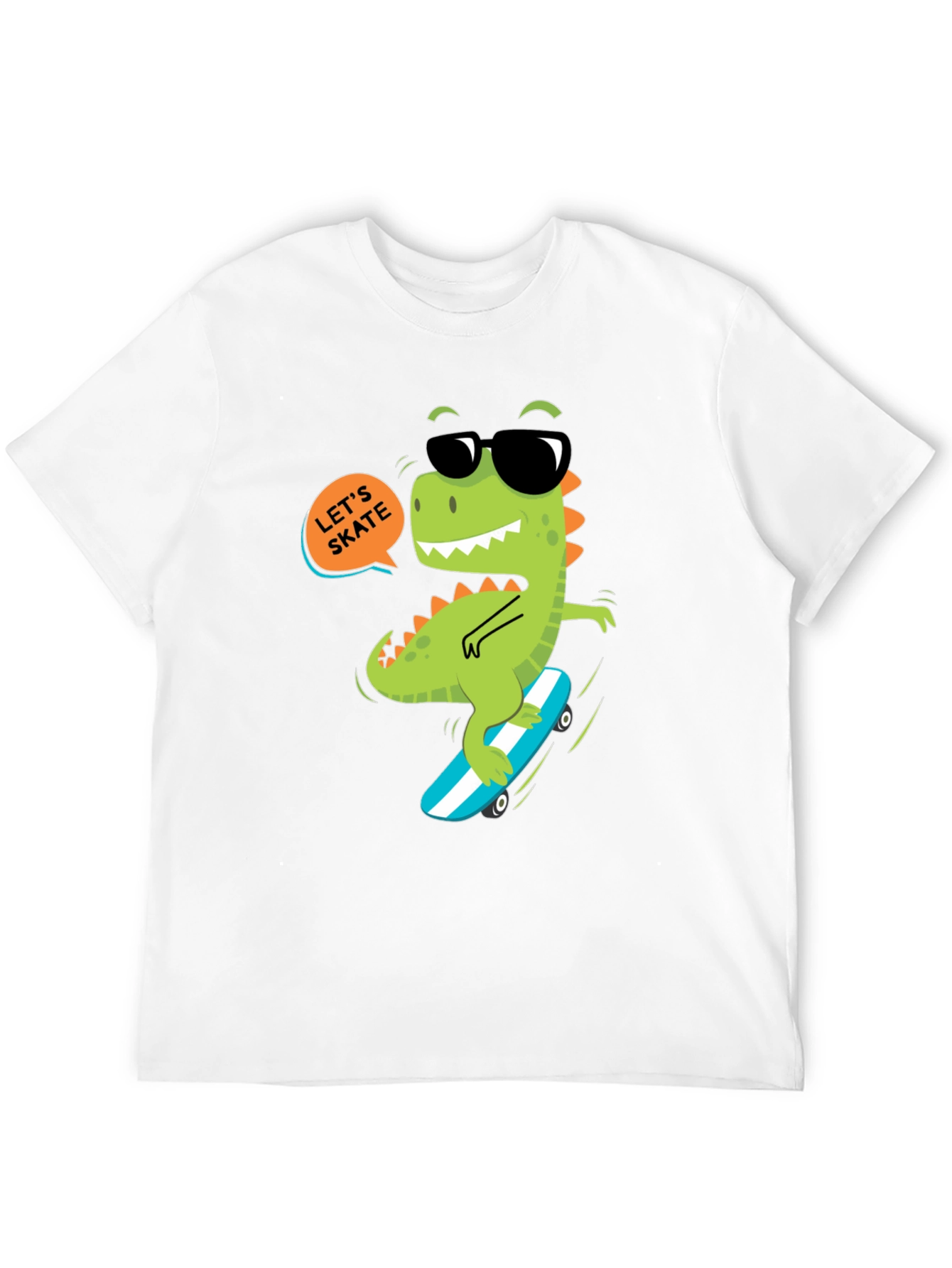 Dino Skateboard T-Shirt - Lets Skate
