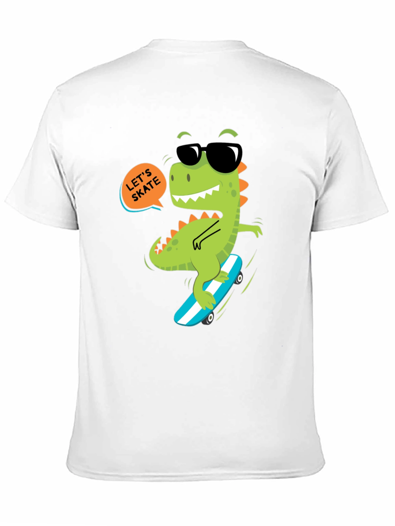 Dino Skateboard T-Shirt - Lets Skate