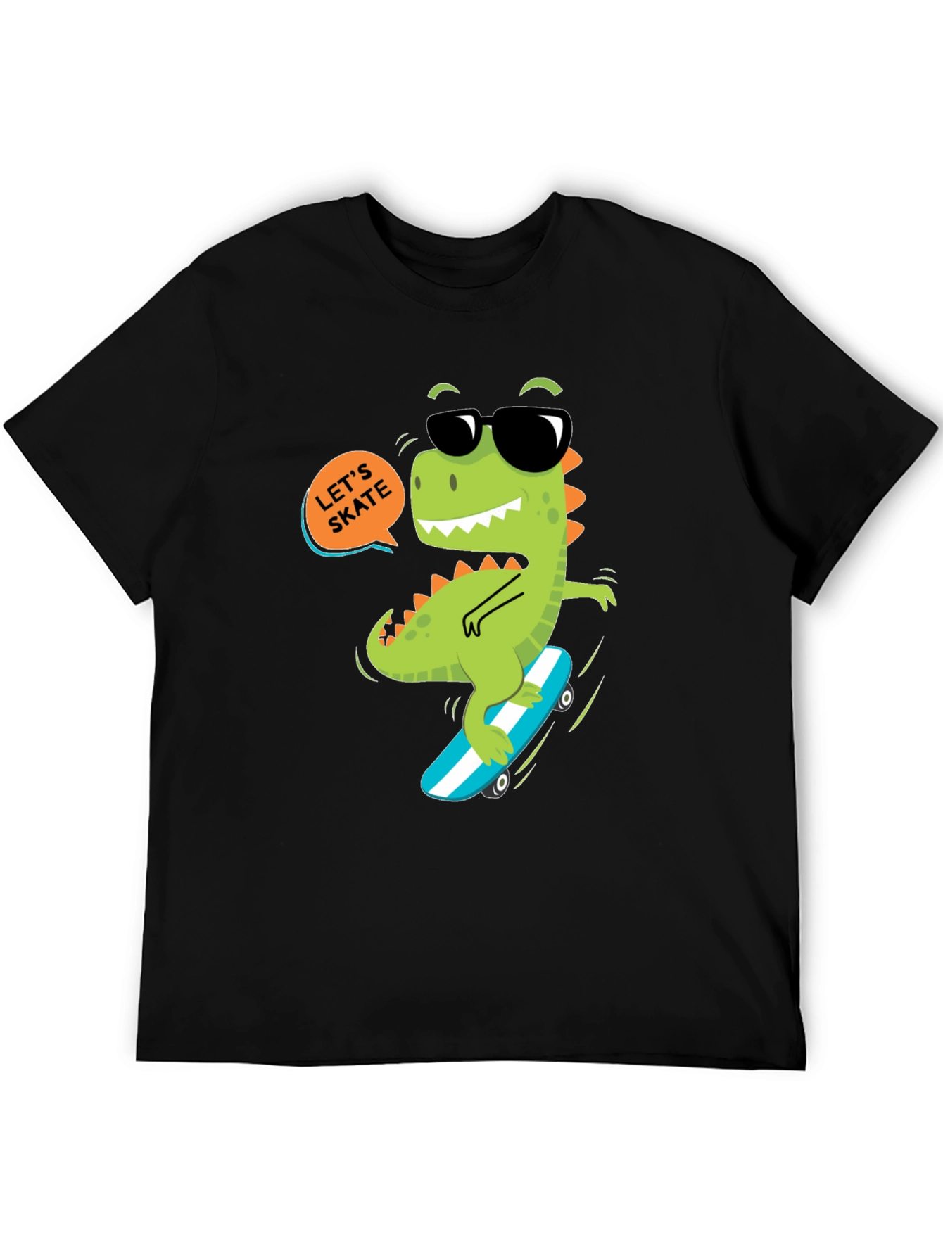 Dino Skateboard T-Shirt - Lets Skate