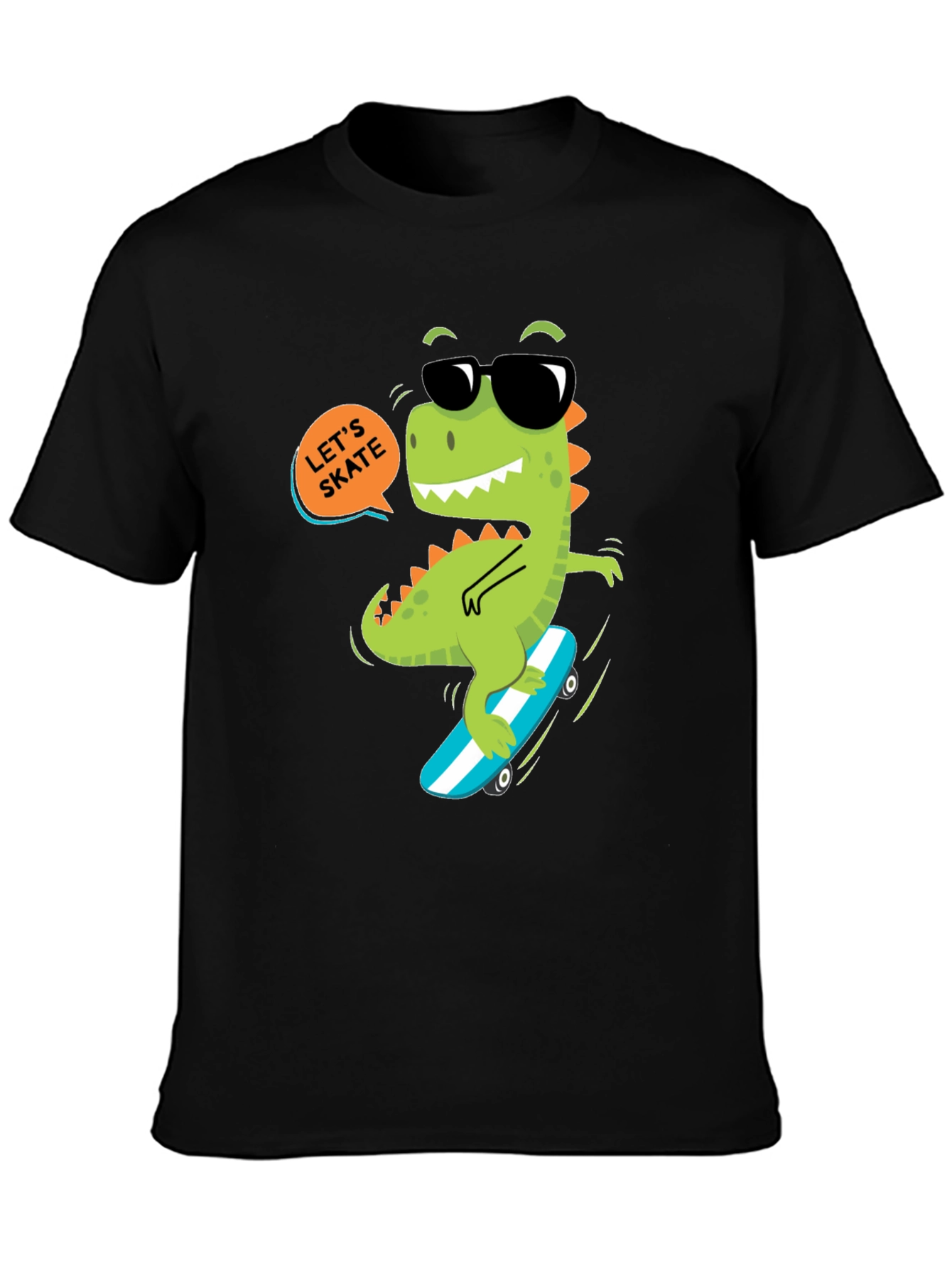 Dino Skateboard T-Shirt - Lets Skate