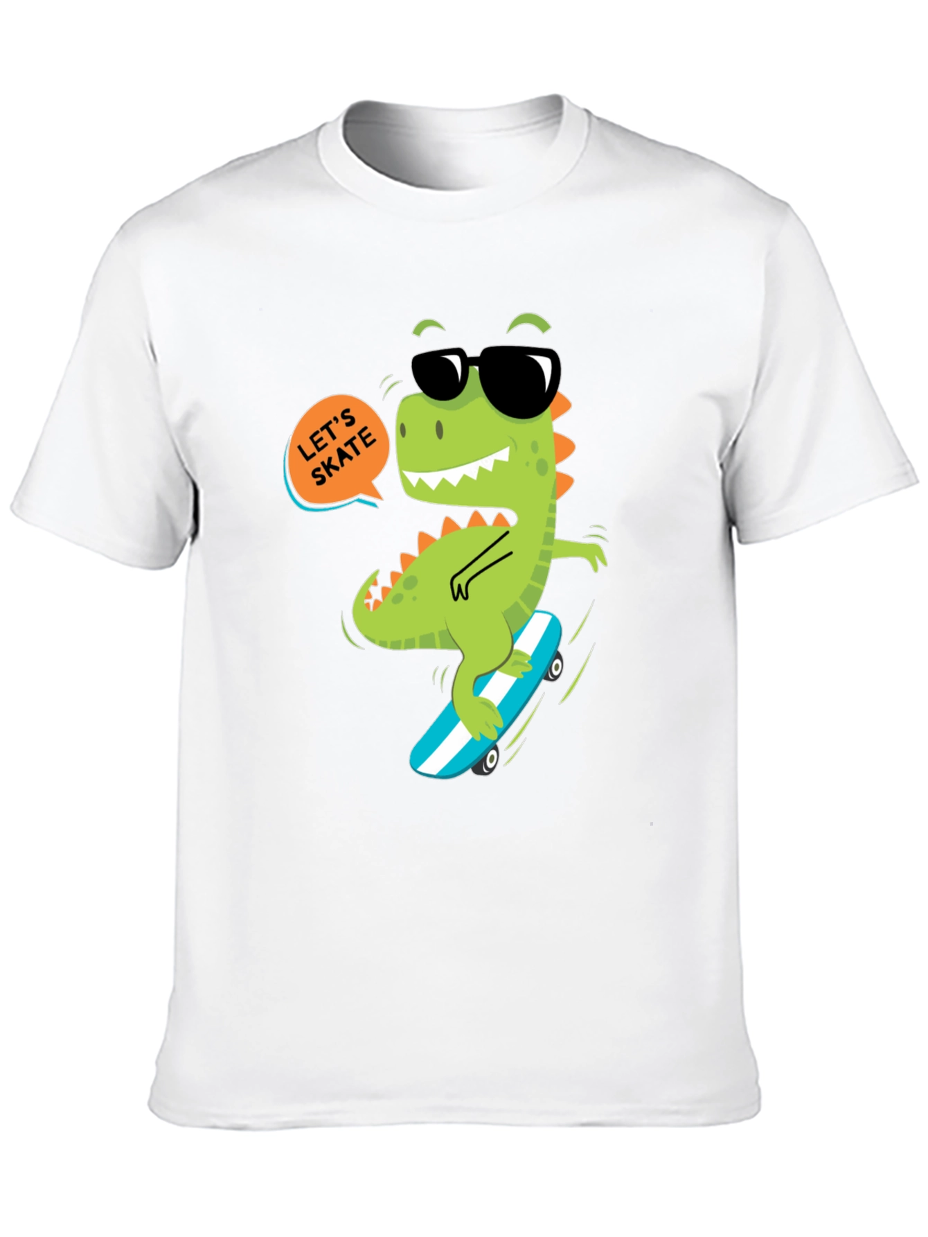 Dino Skateboard T-Shirt - Lets Skate