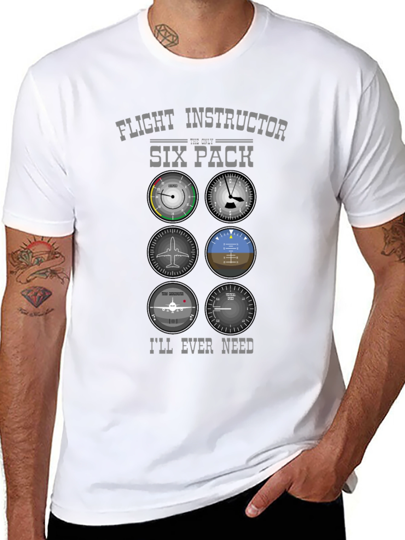 Flight Instructor Six Pack T-Shirt