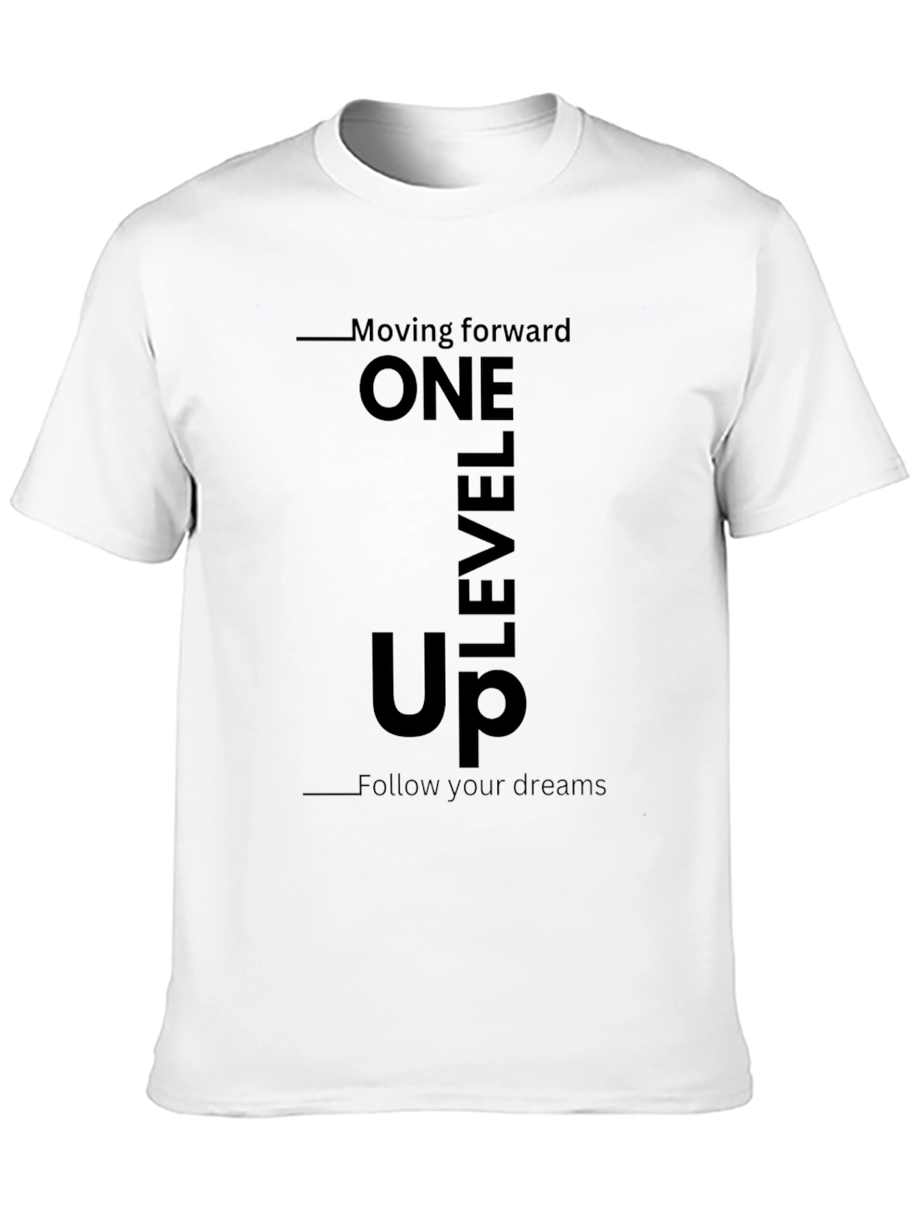 One Level Up Graphic Tee - Black Casual T-Shirt