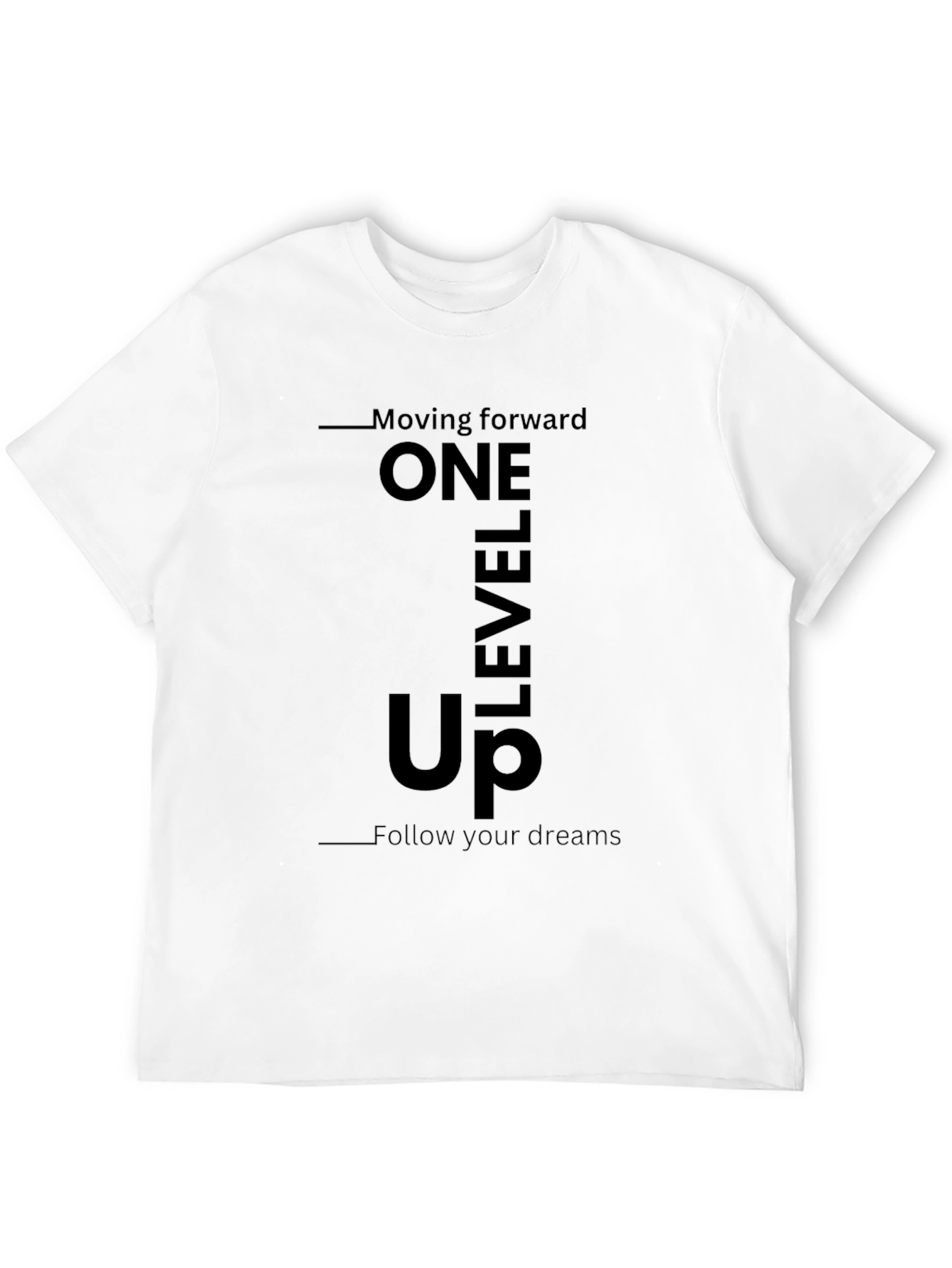 One Level Up Graphic Tee - Black Casual T-Shirt