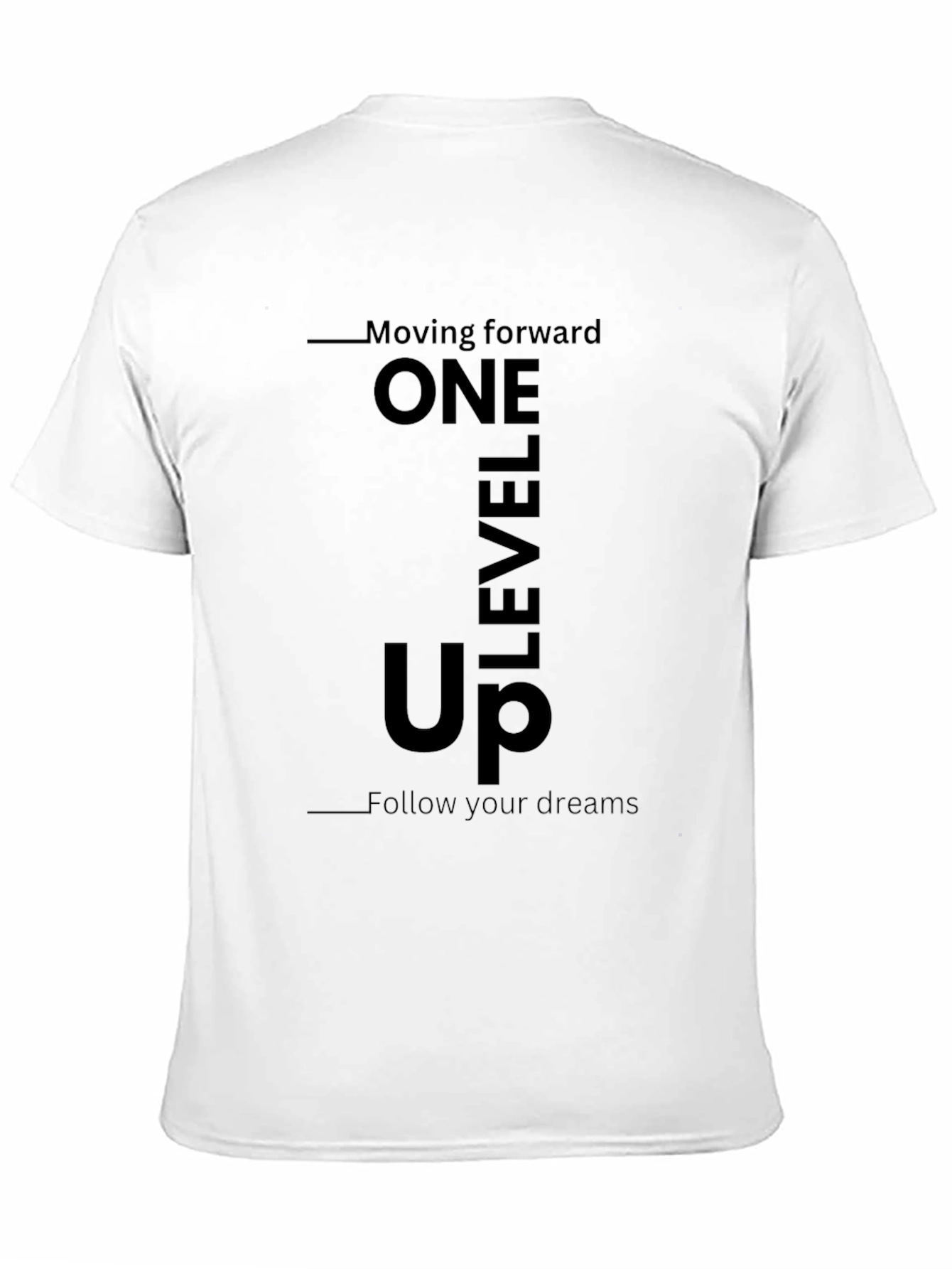 One Level Up Graphic Tee - Black Casual T-Shirt