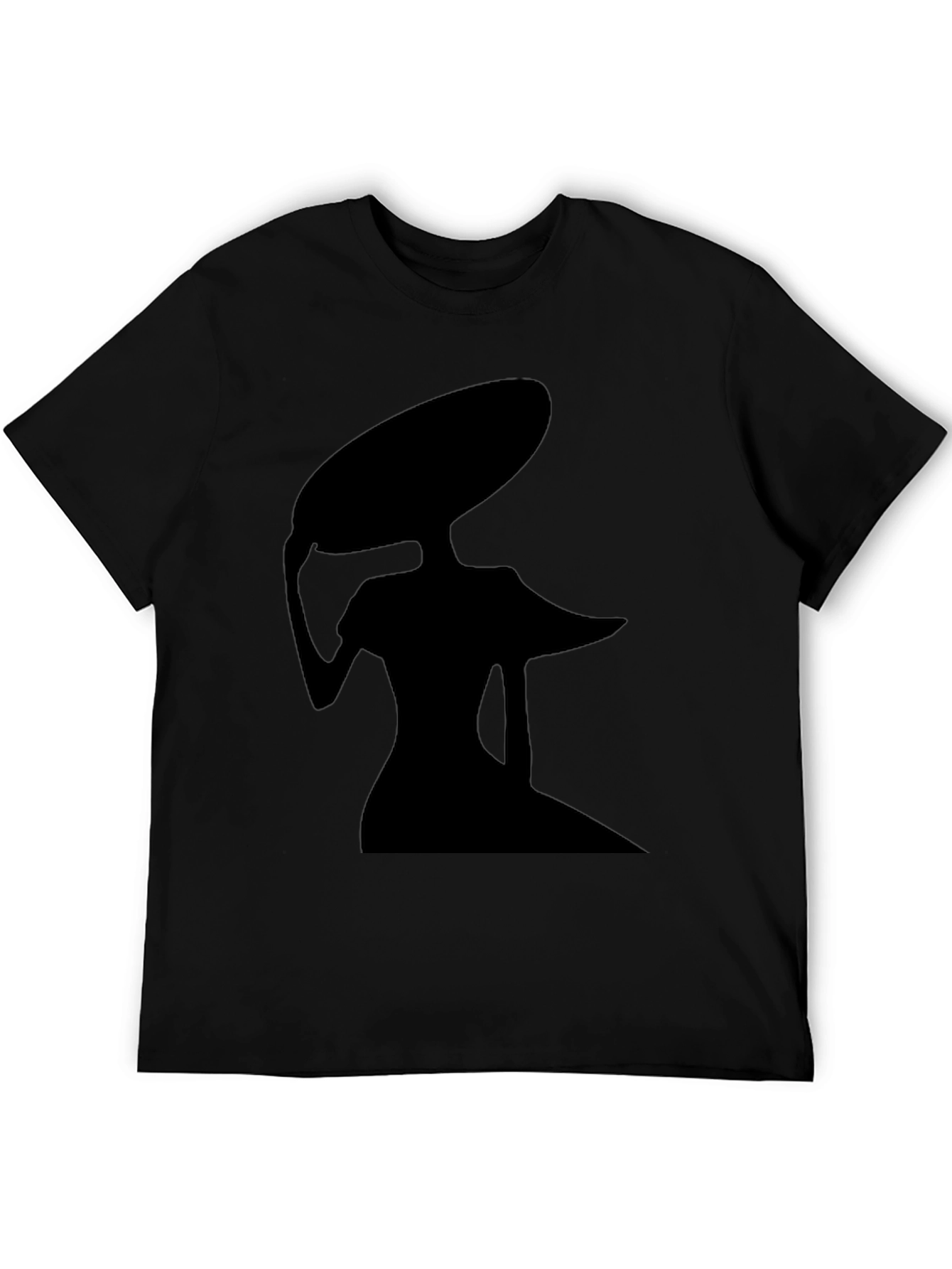 Elegant Lady Silhouette Black T-Shirt