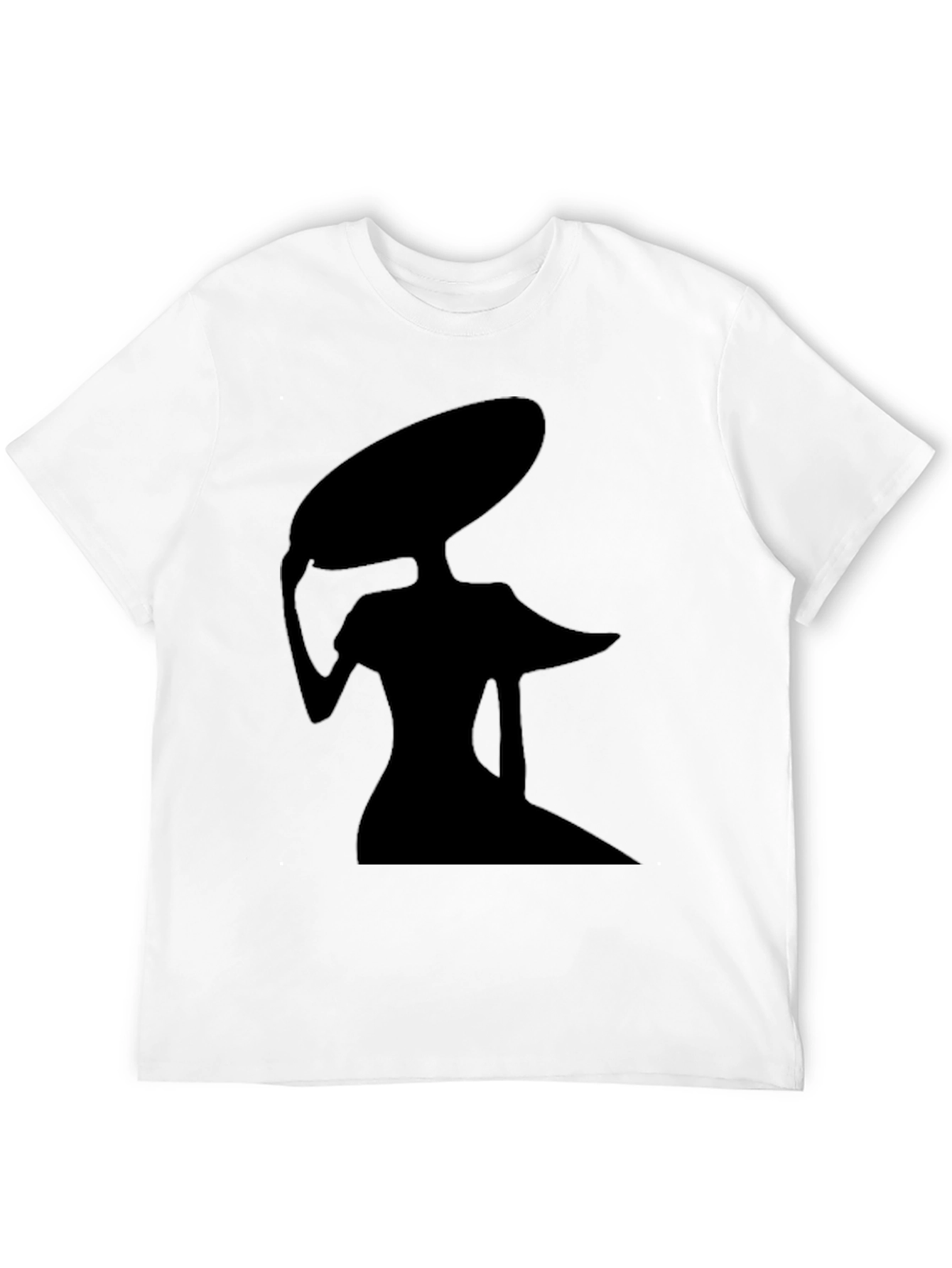 Elegant Lady Silhouette Black T-Shirt