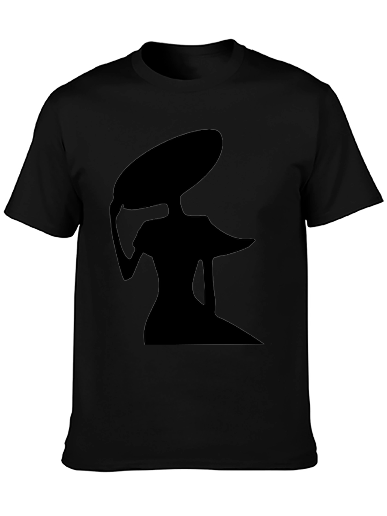 Elegant Lady Silhouette Black T-Shirt