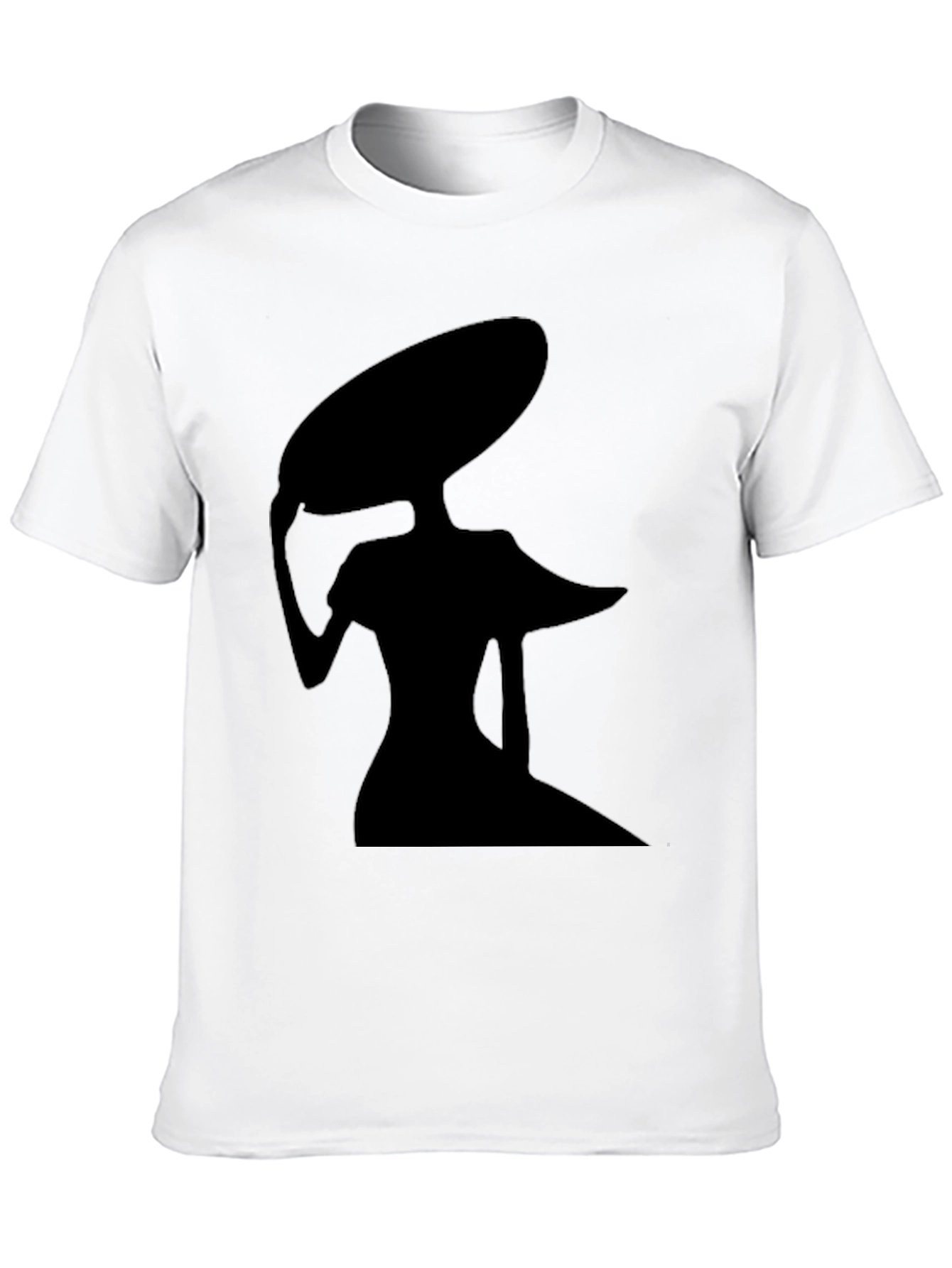 Elegant Lady Silhouette Black T-Shirt