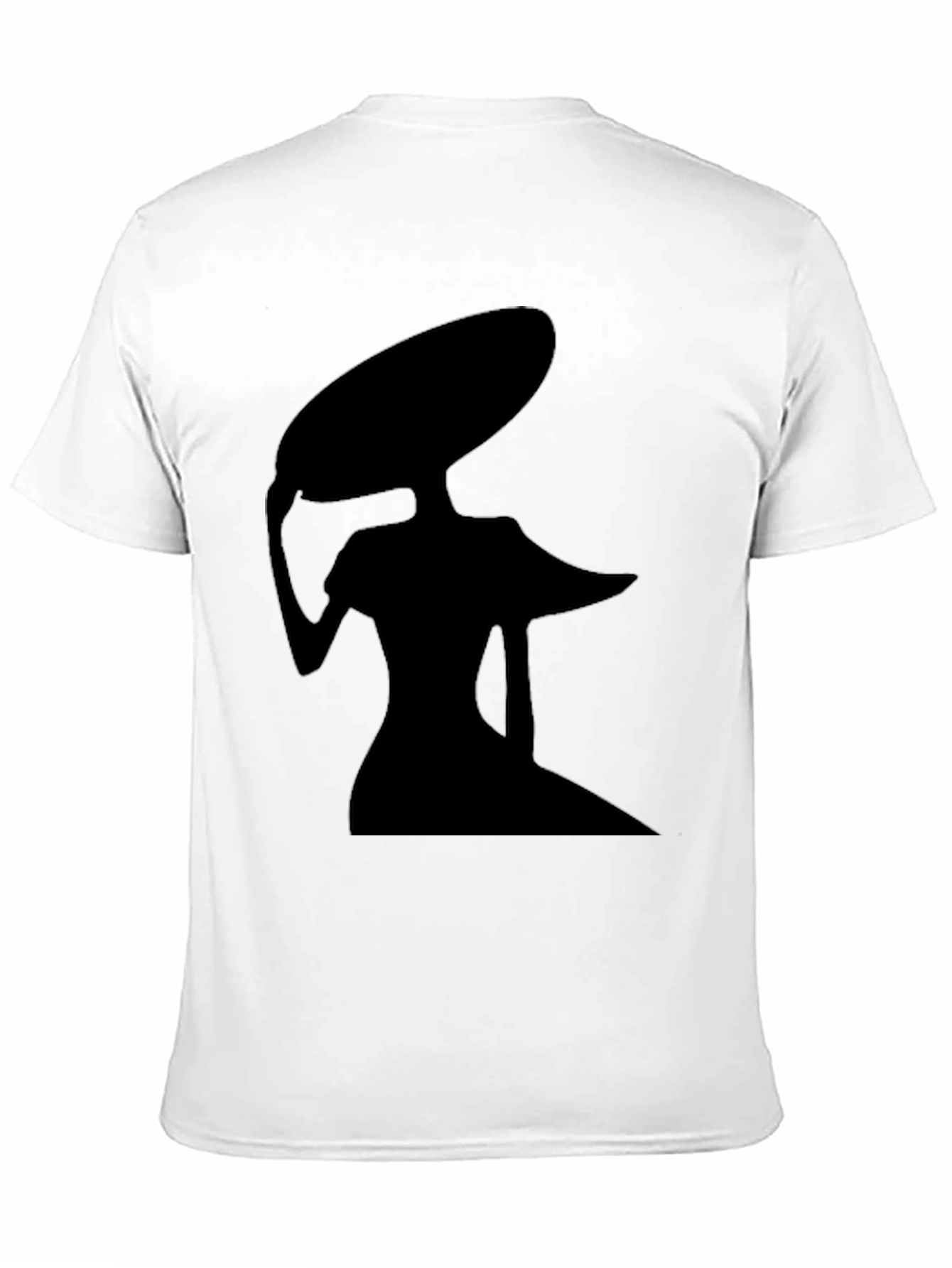 Elegant Lady Silhouette Black T-Shirt