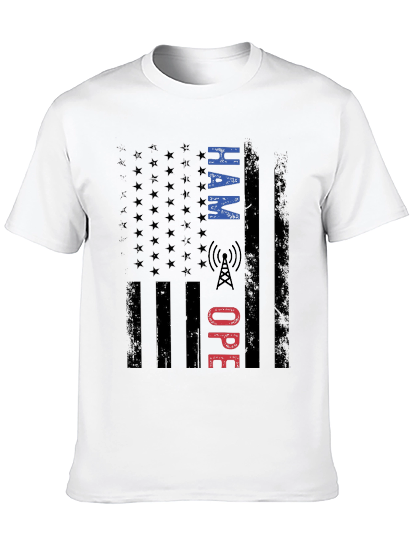 HAM Operator American Flag Graphic T-Shirt